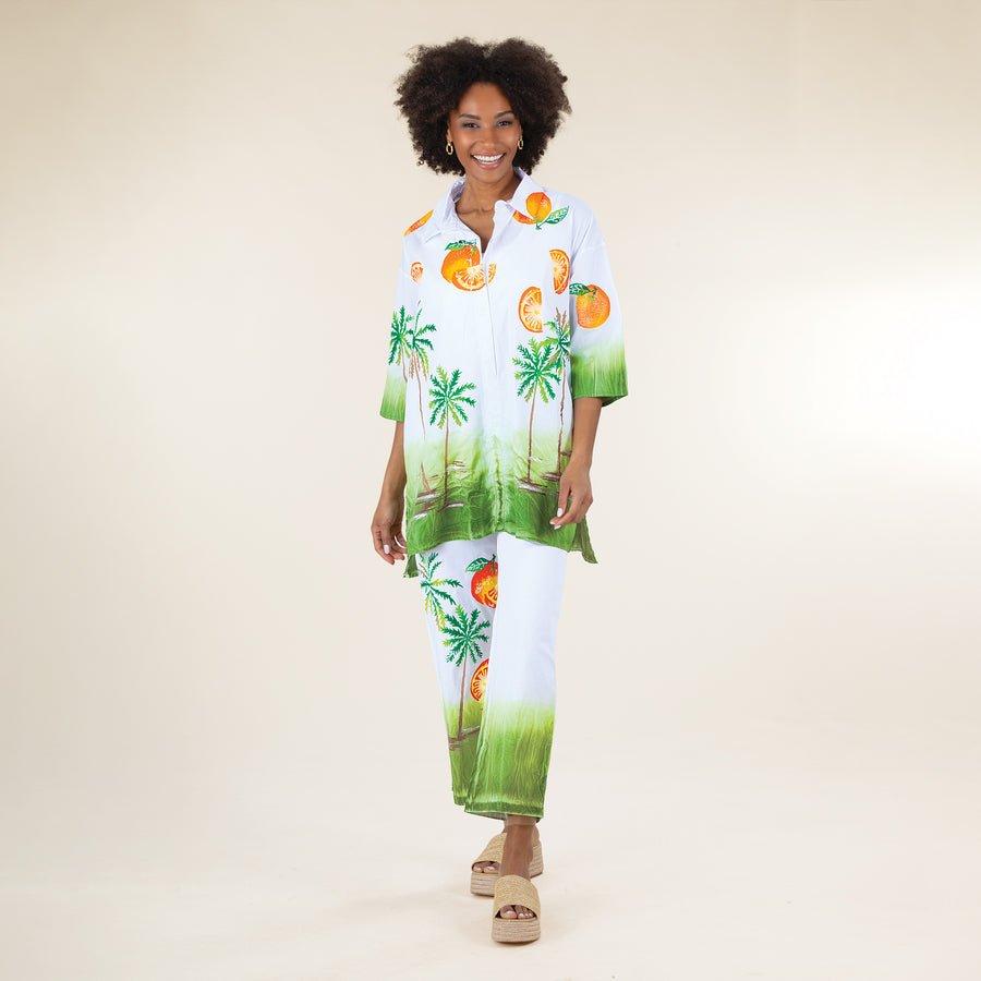 Hand-Painted Party in the Palms Blouse