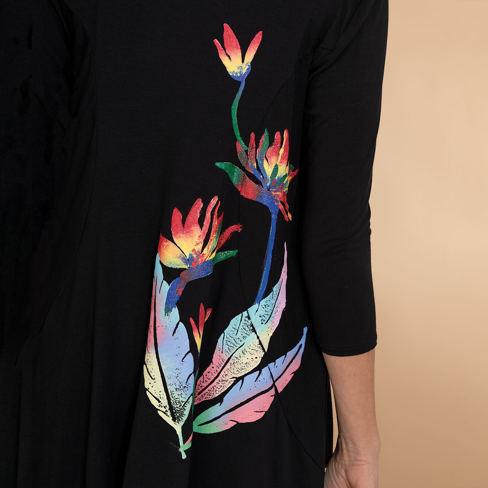 Hand-Painted Birds Of Paradise Blouse