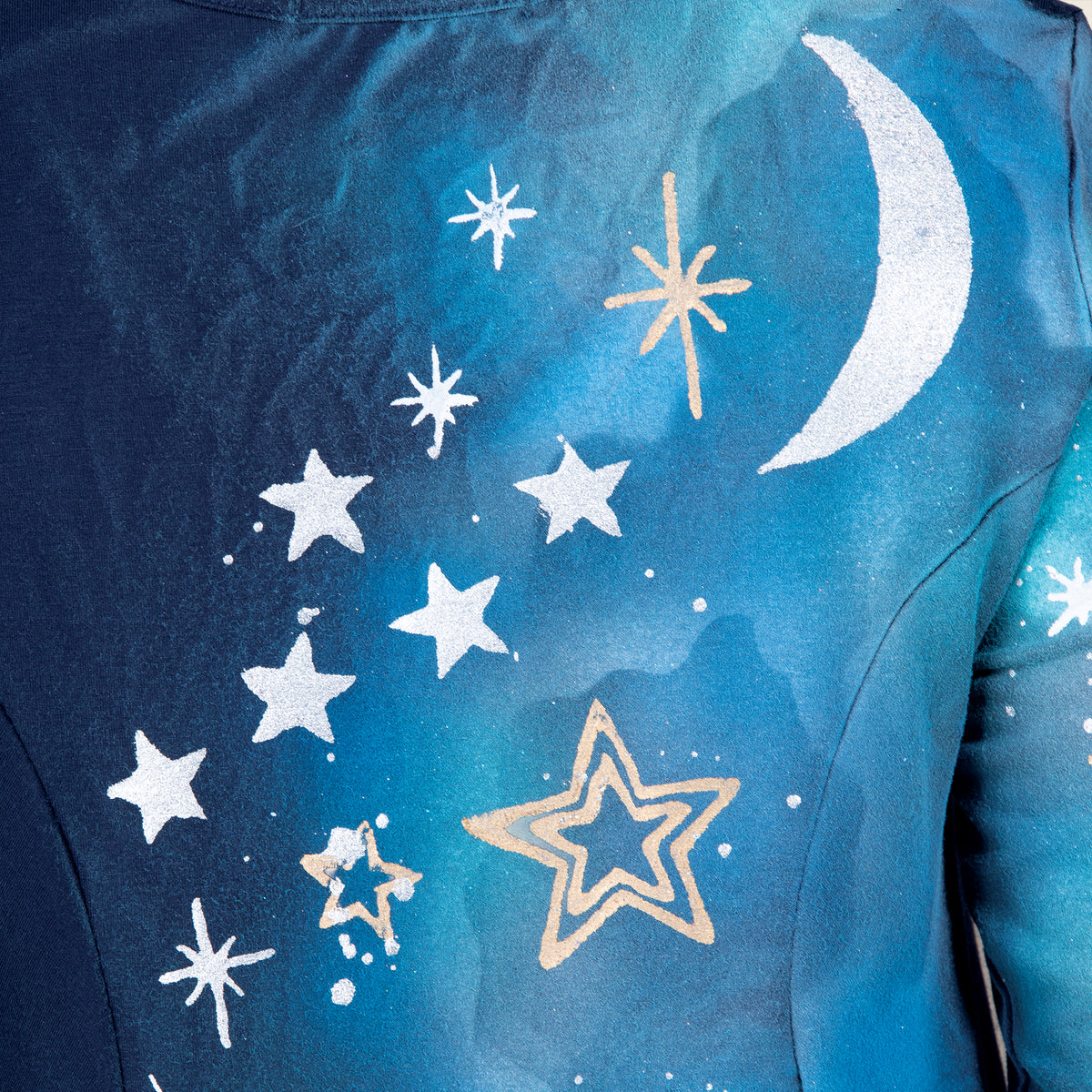 Hand-Painted Celestial Constellations Blouse