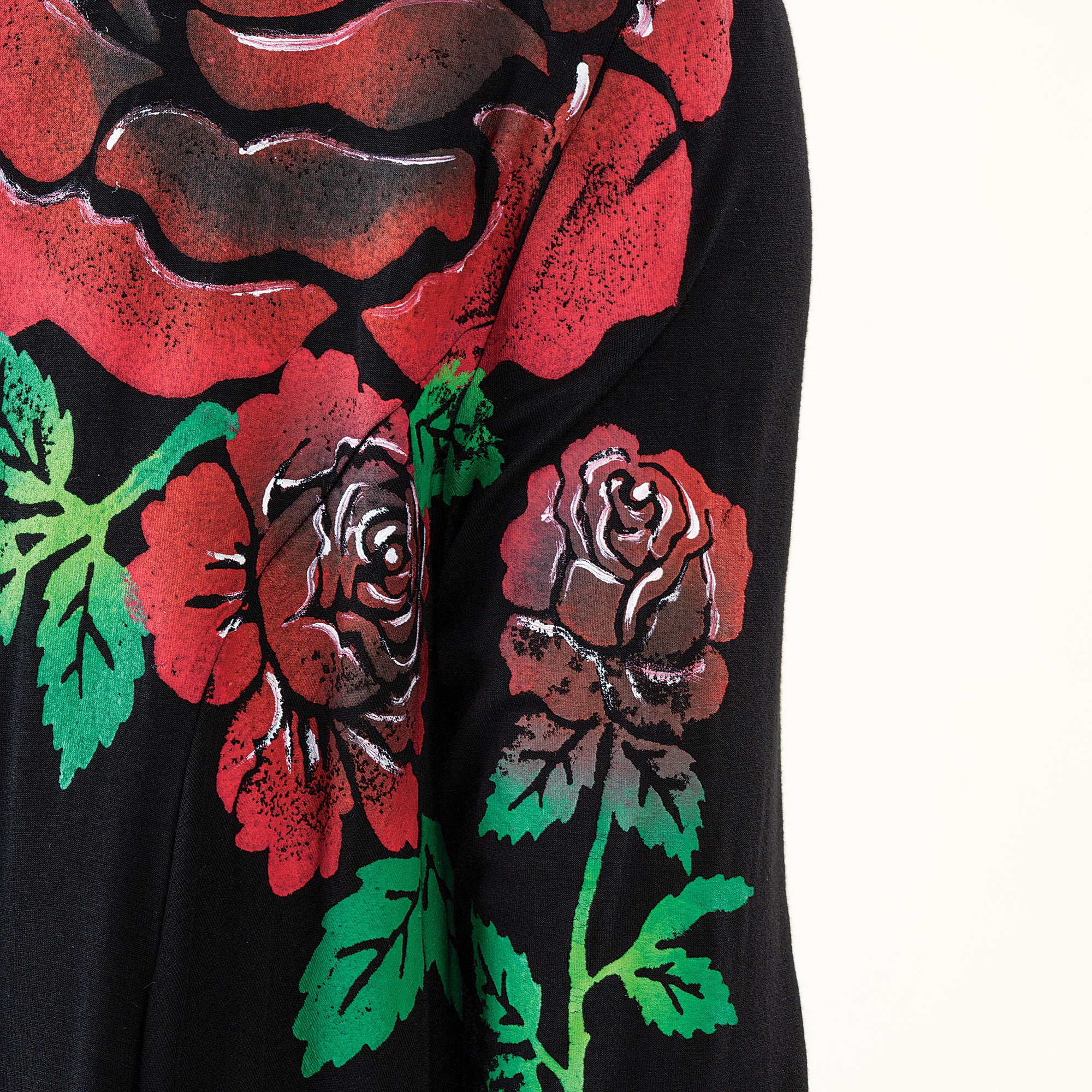 Hand-Painted Blooming Roses Blouse