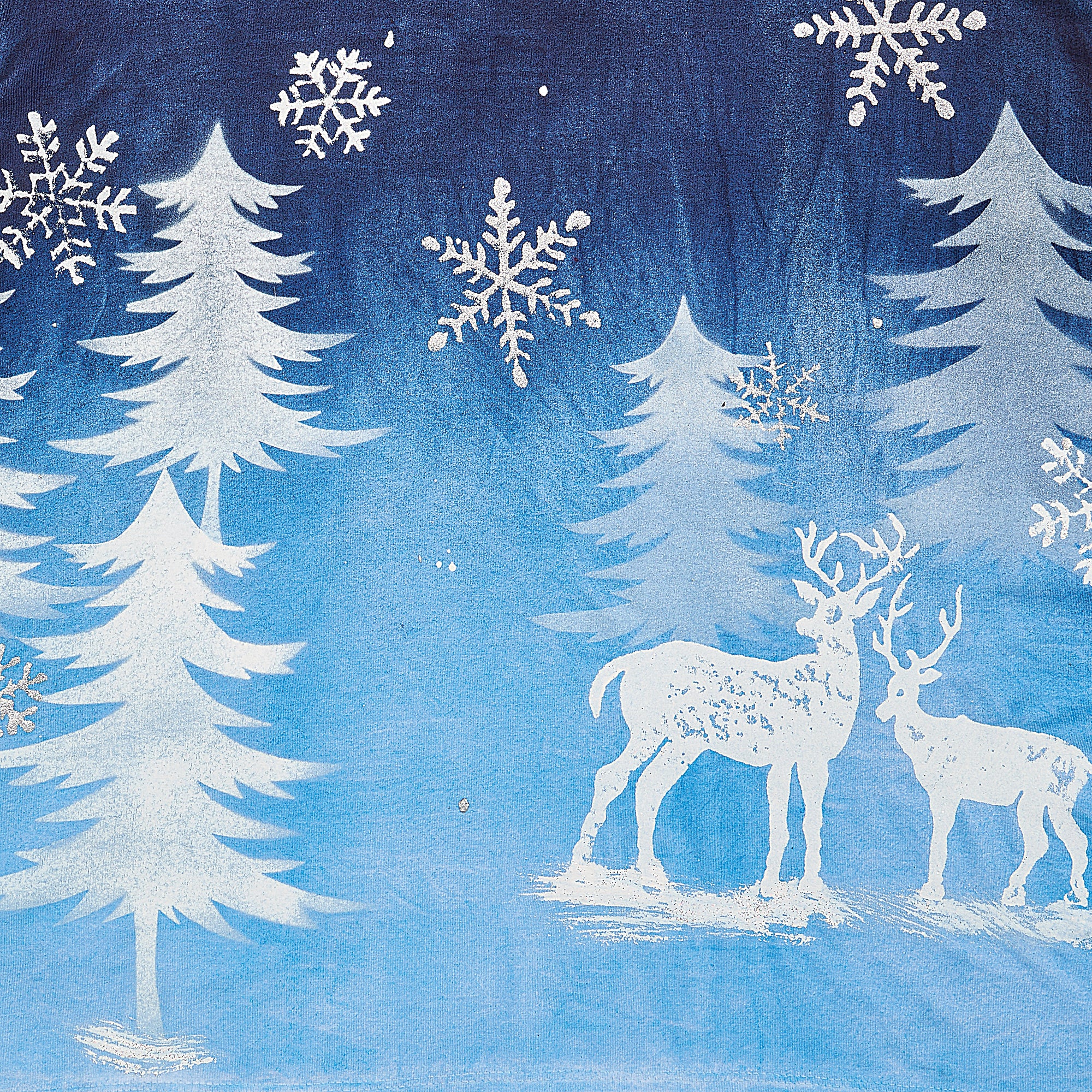 Hand-Painted Frosted Forest Blouse