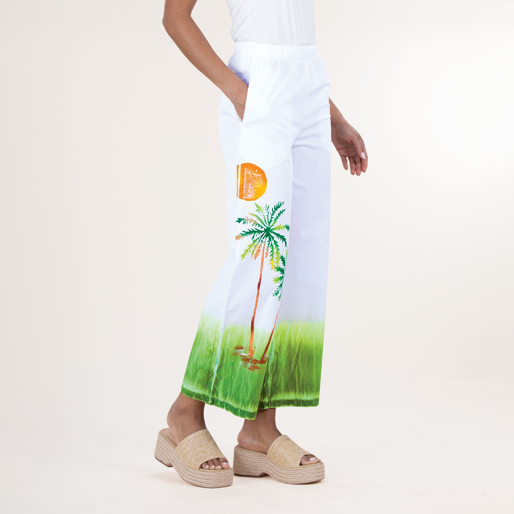 Hand-Painted Party in the Palms Pants