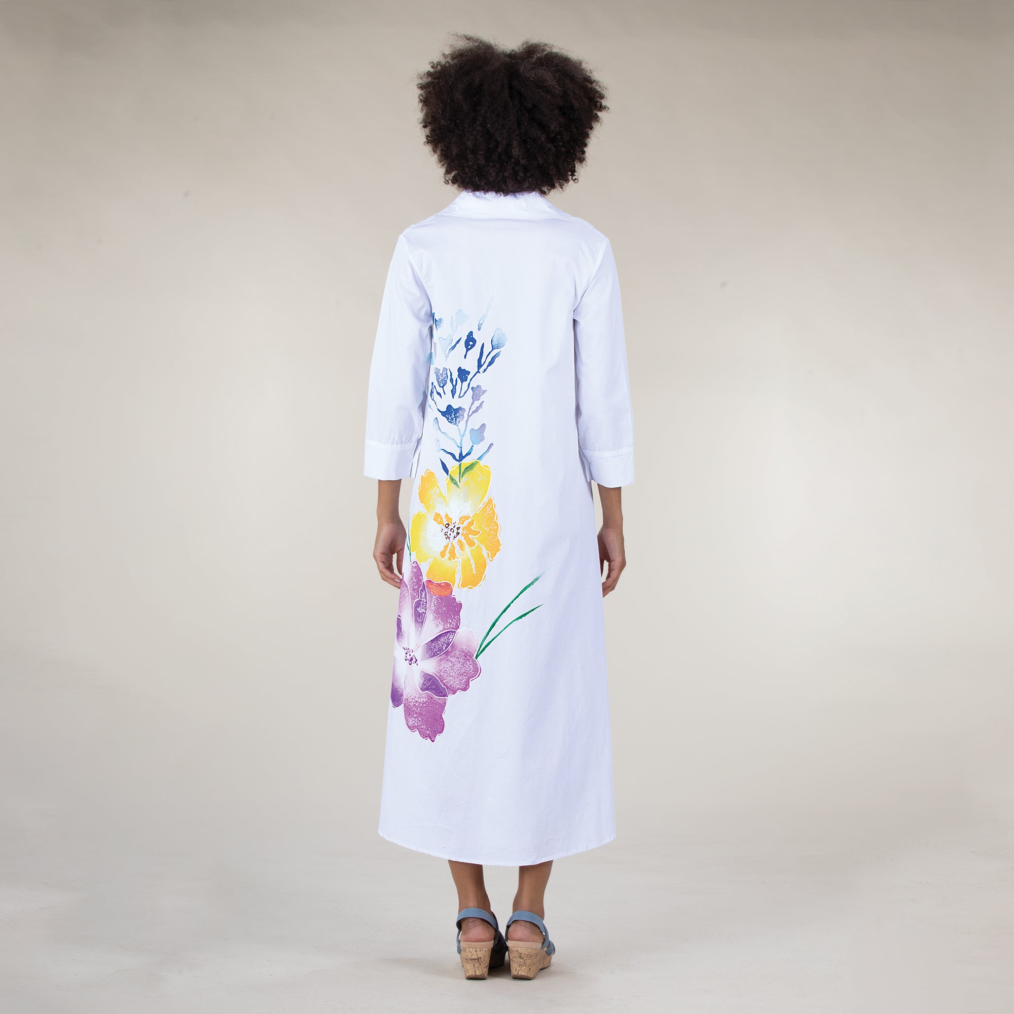Hand-Painted Garden Gala Dress