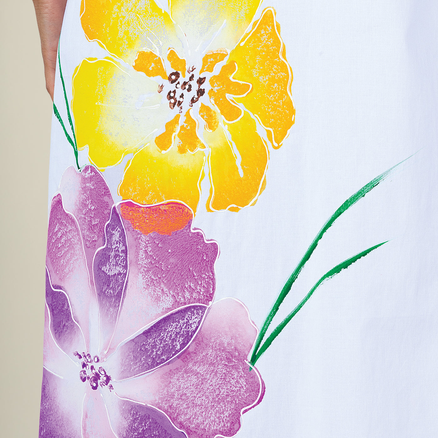 Hand-Painted Garden Gala Dress