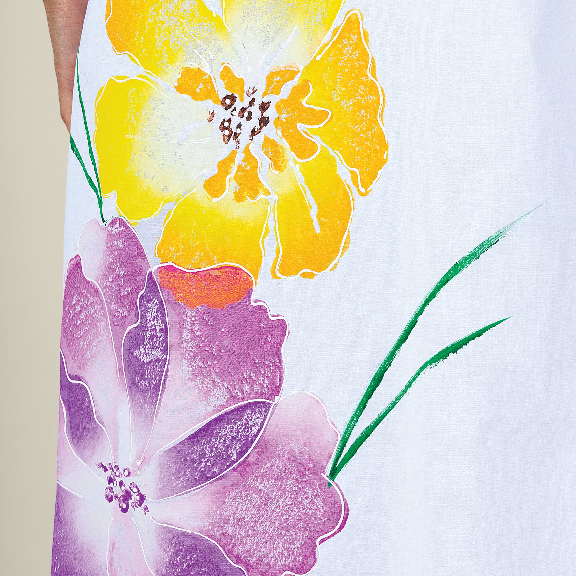Hand-Painted Garden Gala Dress