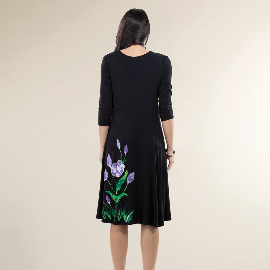 Hand-Painted Blooming Tulips Dress