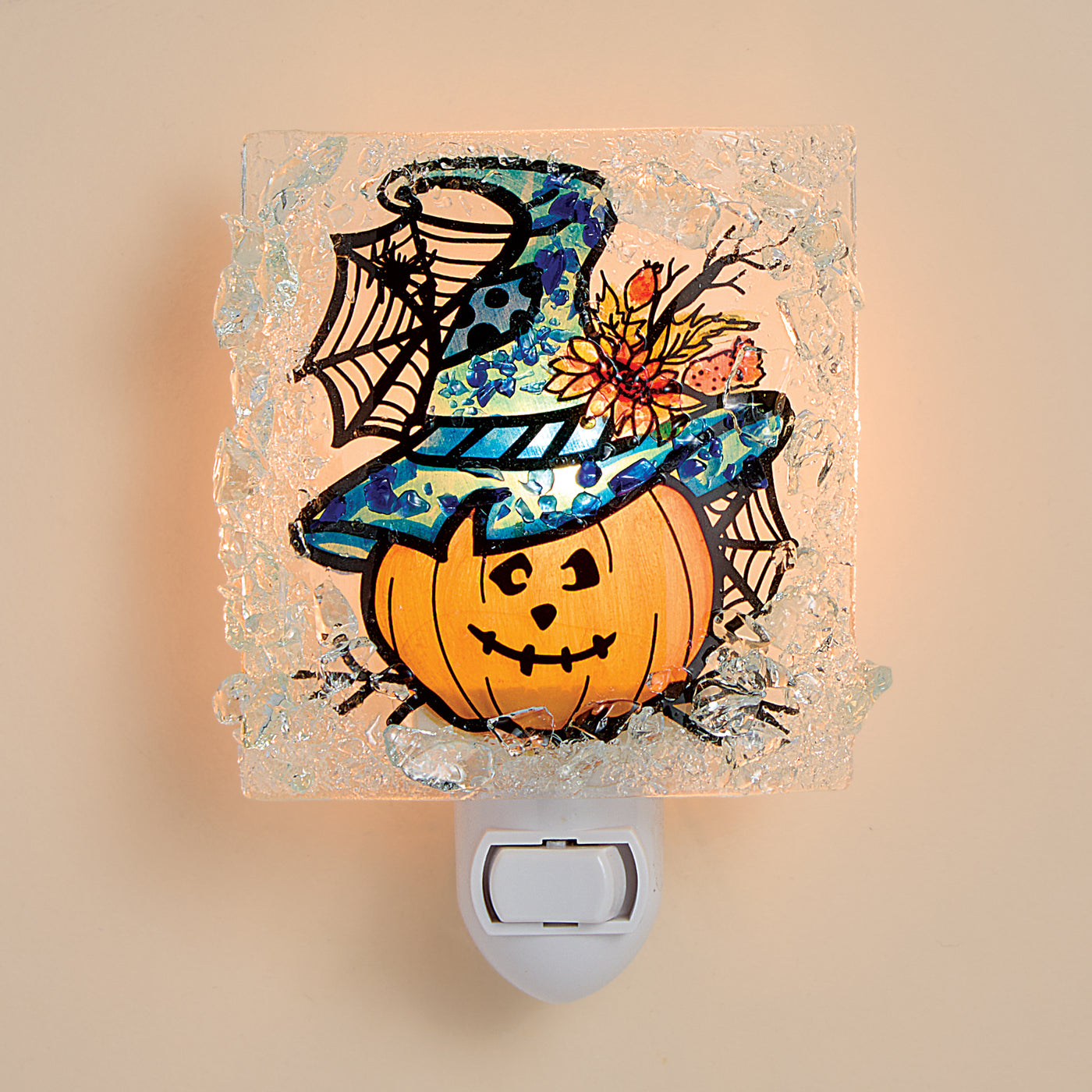Recycled Glass Jack with Blue Hat Nightlight