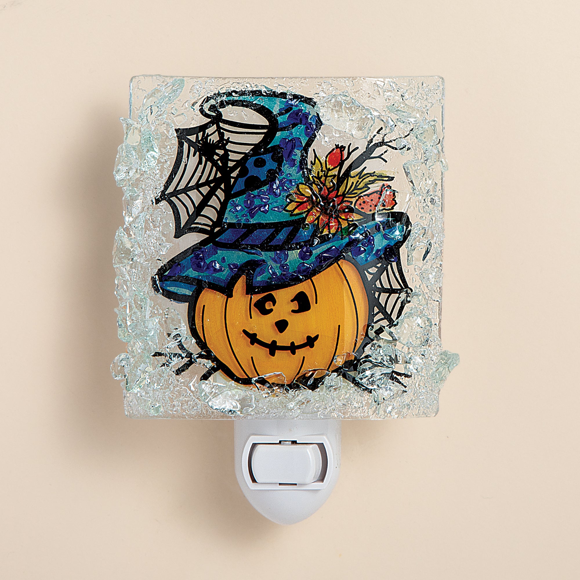 Recycled Glass Jack with Blue Hat Nightlight
