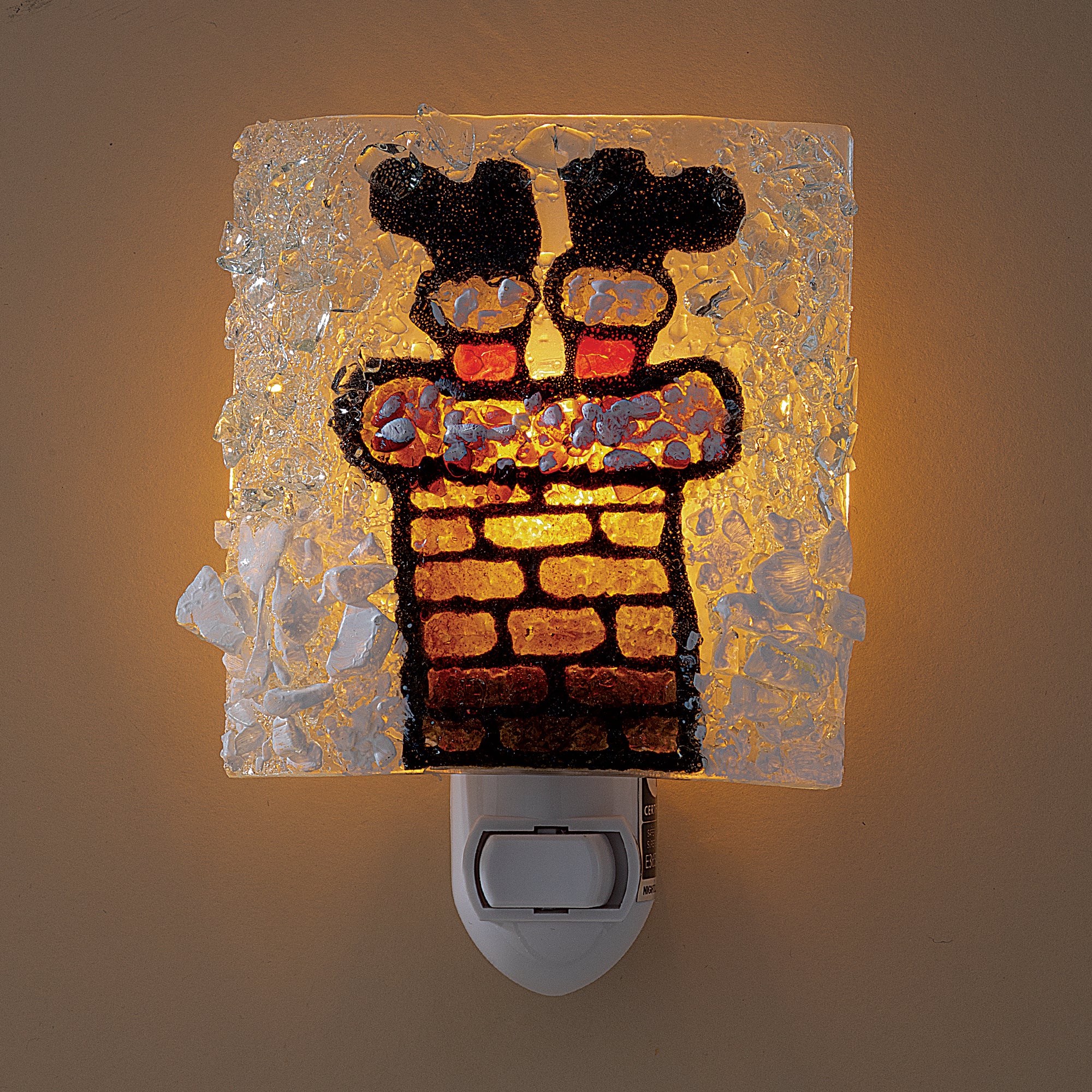 Recycled Glass Down The Chimney Nightlight