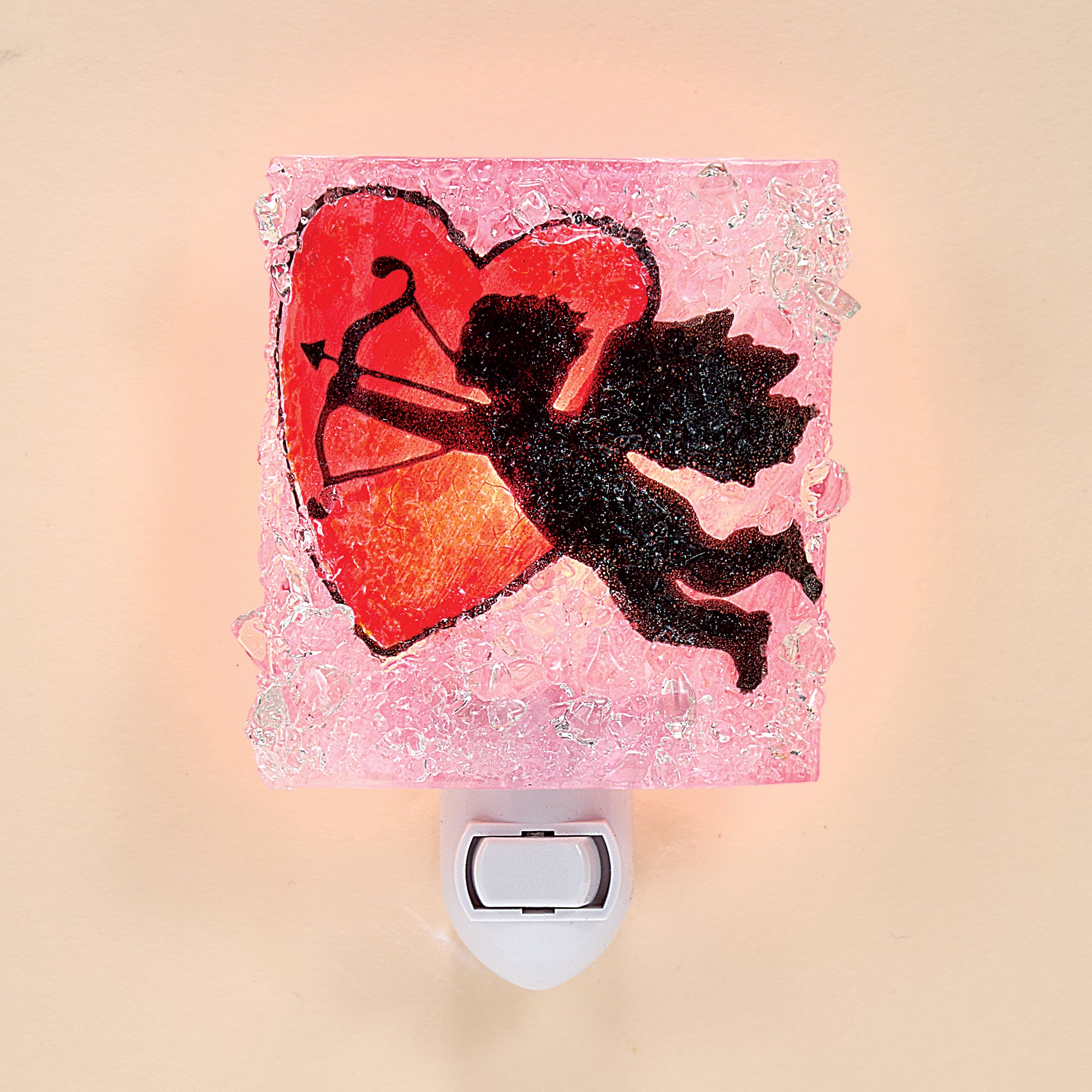 Recycled Glass Cupid Silhouette Nightlight
