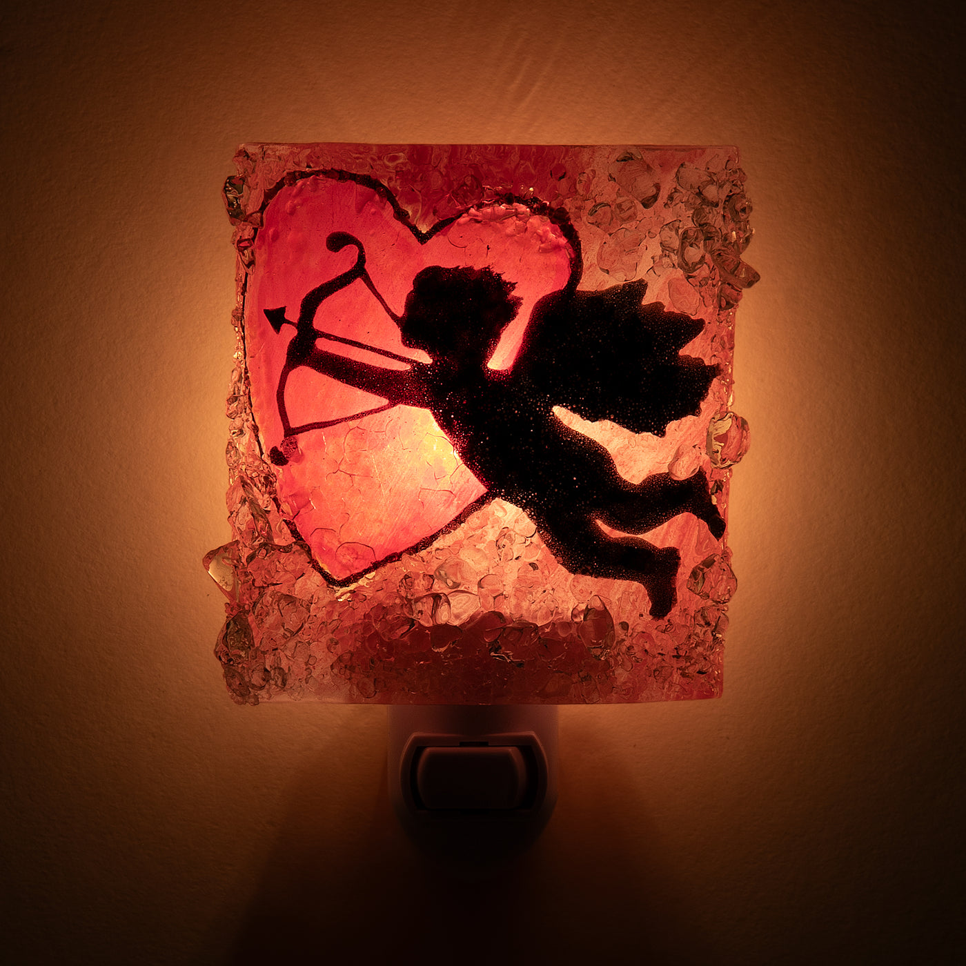 Recycled Glass Cupid Silhouette Nightlight