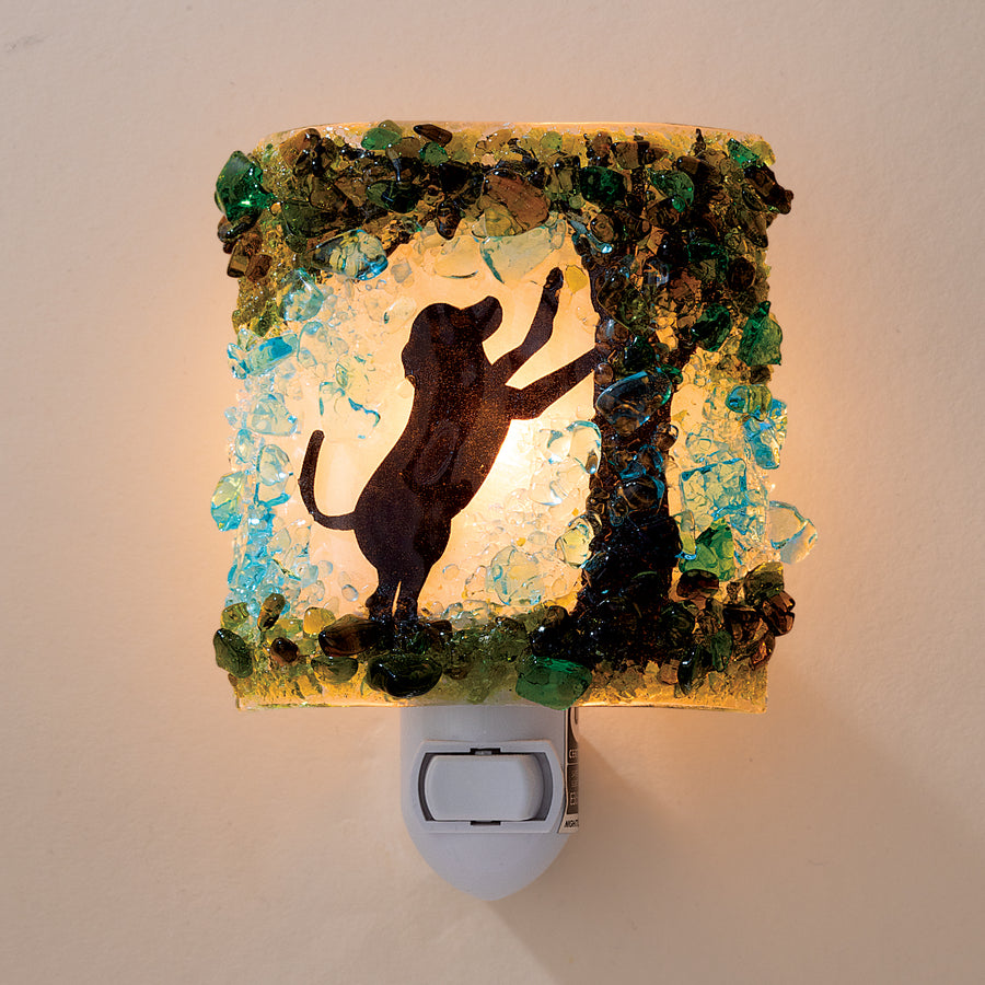 Recycled Glass Playful Pup Nightlight