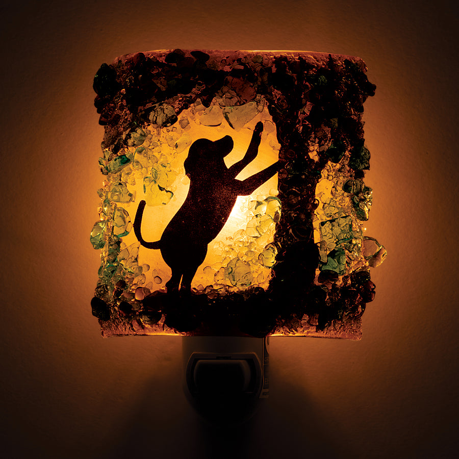 Recycled Glass Playful Pup Nightlight
