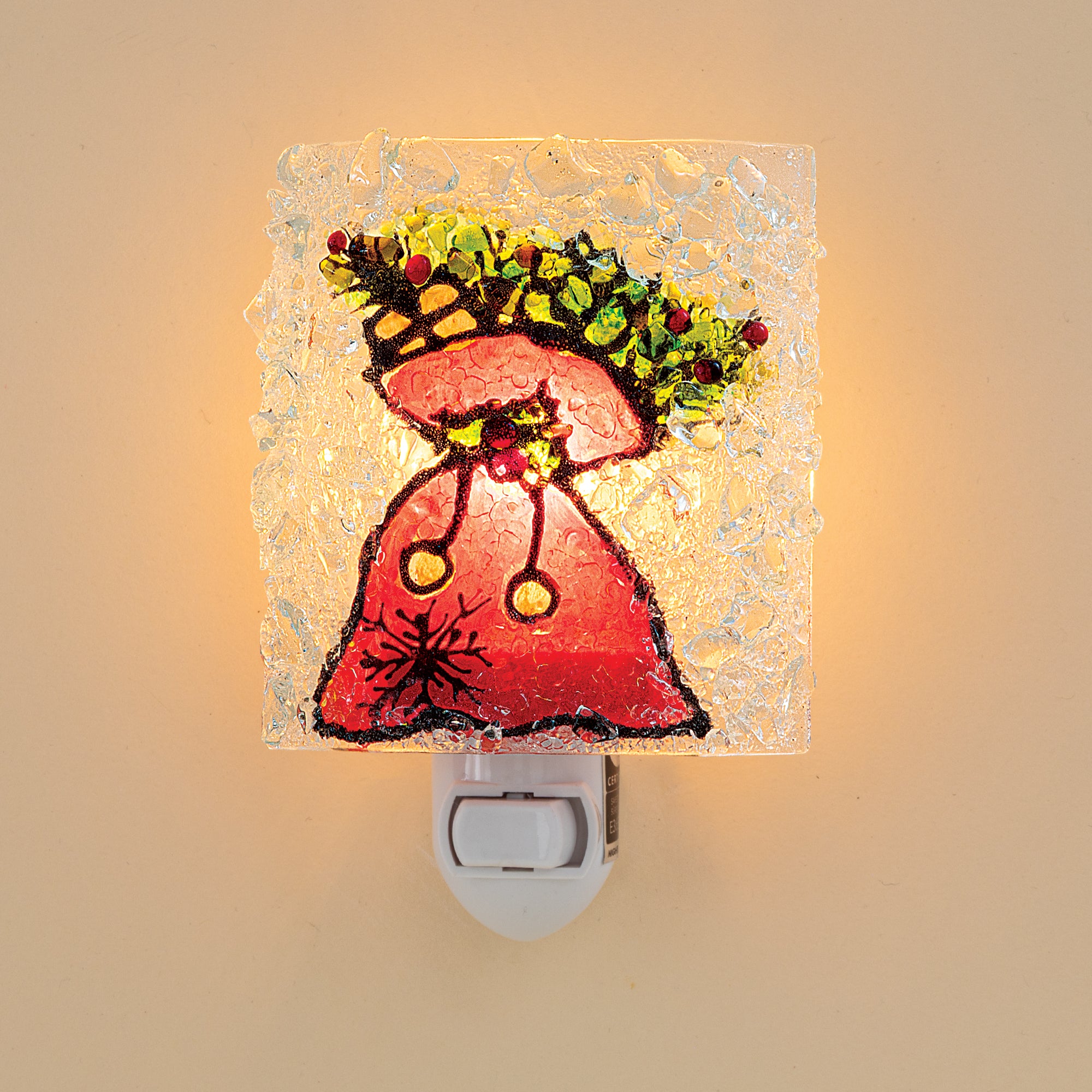 Recycled Glass Santa's Sack Nightlight