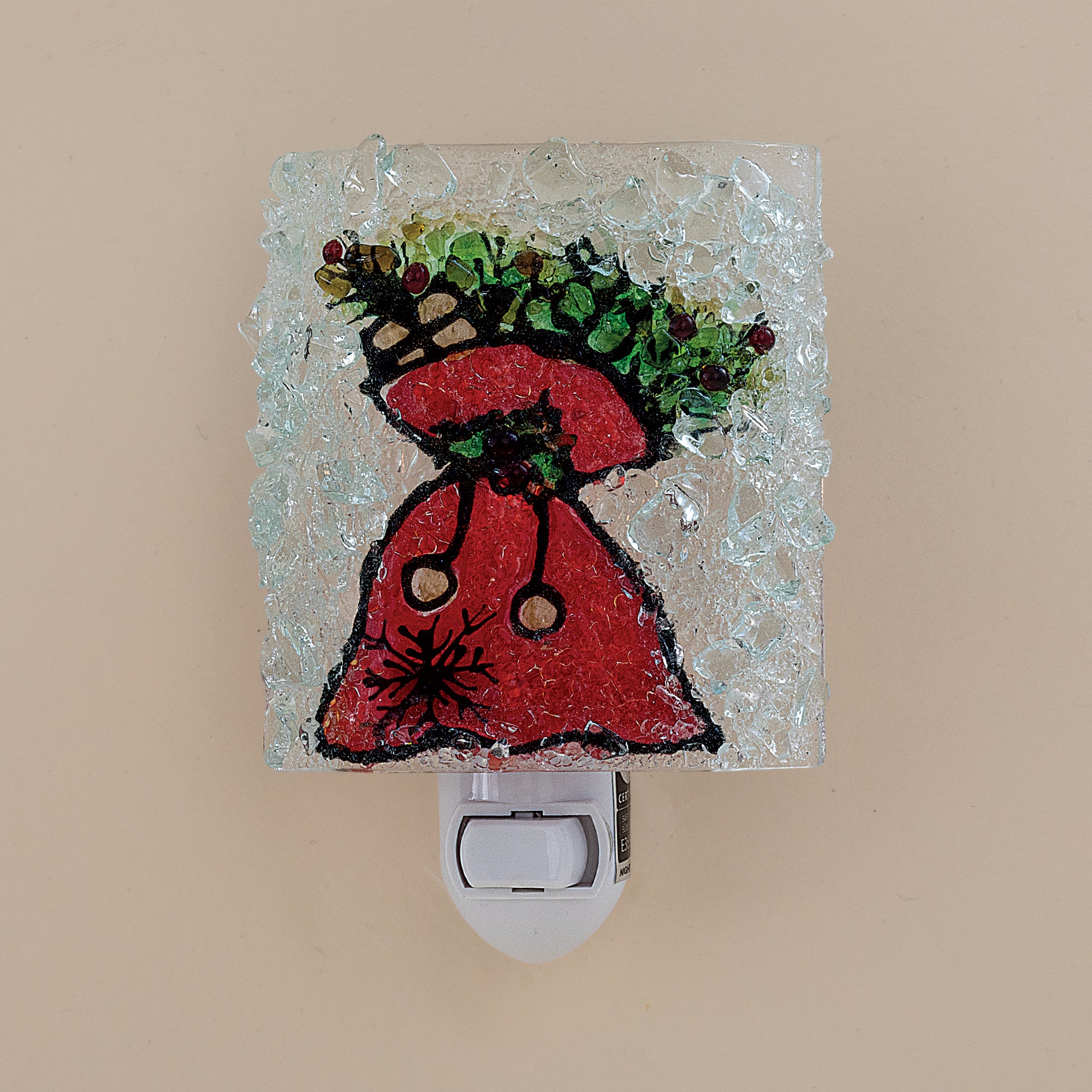 Recycled Glass Santa's Sack Nightlight