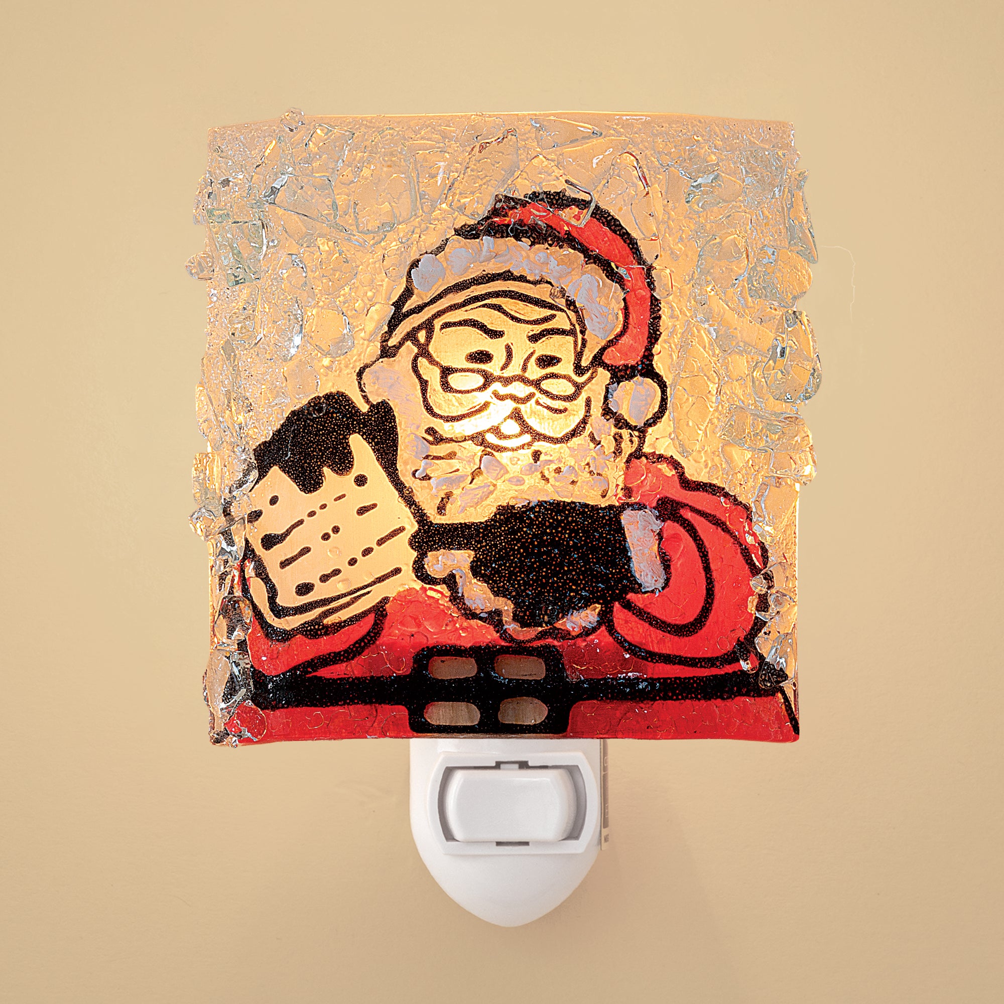 Recycled Glass Naughty Or Nice List Nightlight