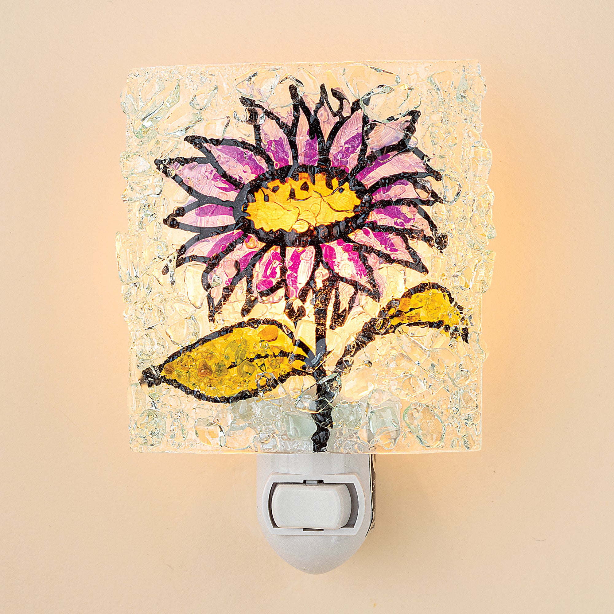 Recycled Glass Plum Mum Nightlight