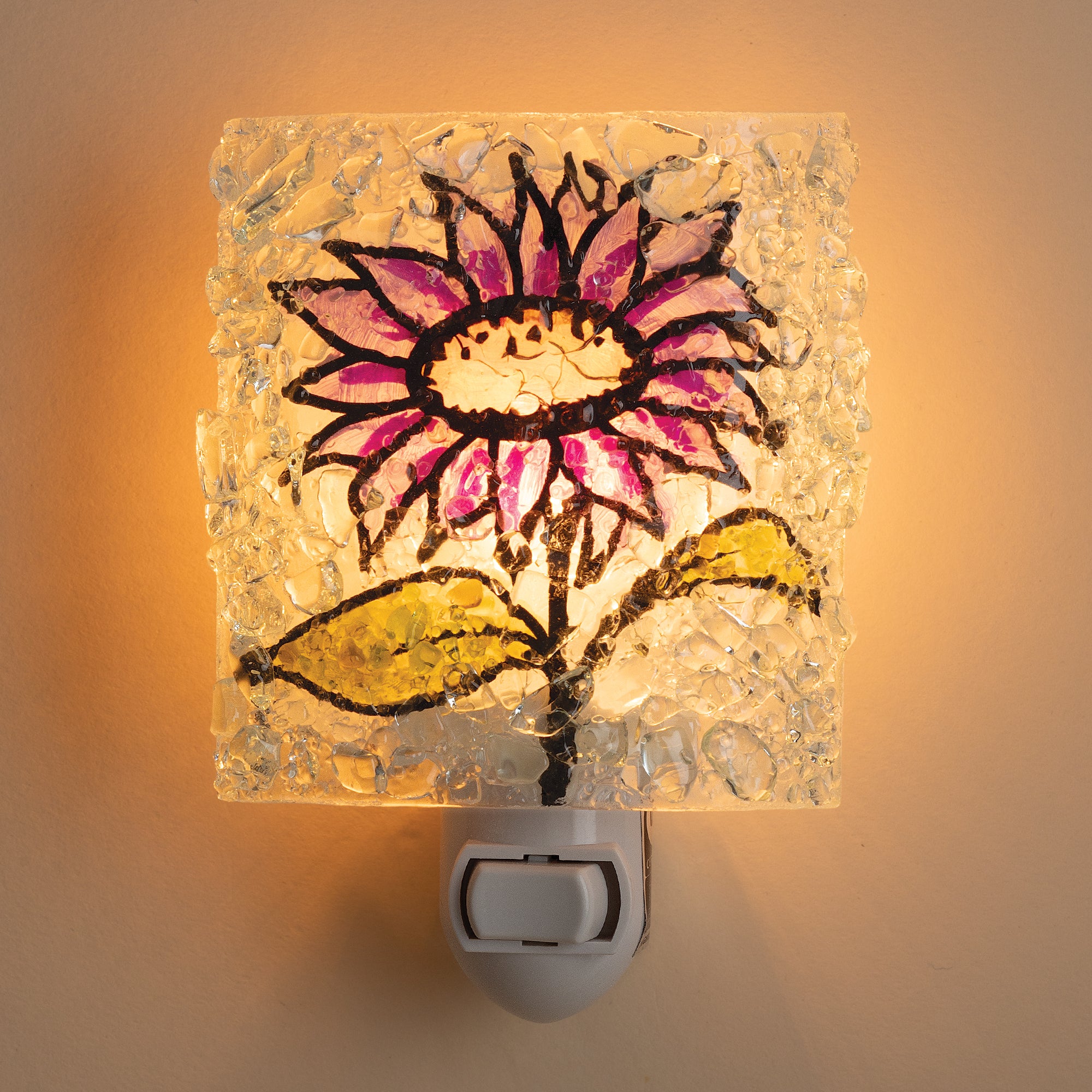 Recycled Glass Plum Mum Nightlight