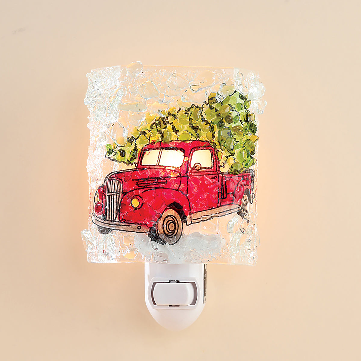 Recycled Glass Truck & Tree Nightlight (Preorder)