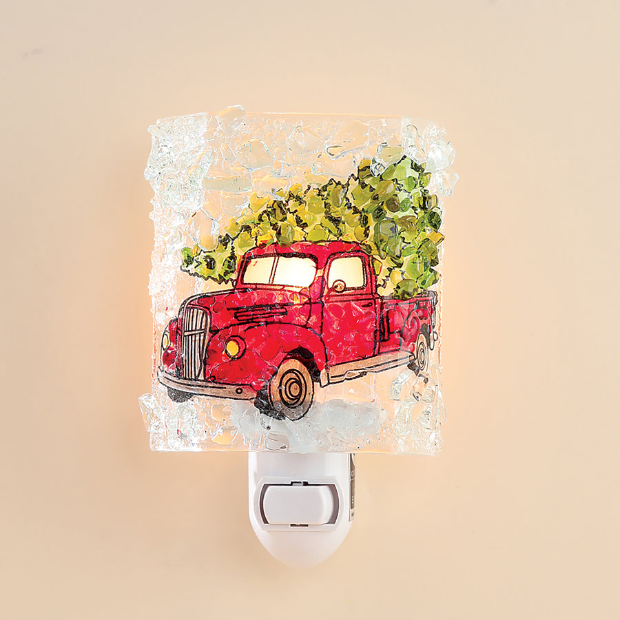Recycled Glass Truck & Tree Nightlight (Preorder)