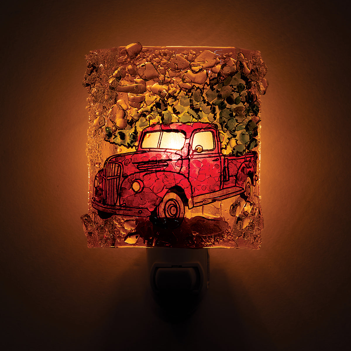 Recycled Glass Truck & Tree Nightlight (Preorder)