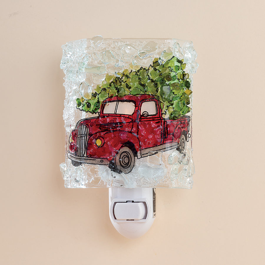 Recycled Glass Truck & Tree Nightlight (Preorder)