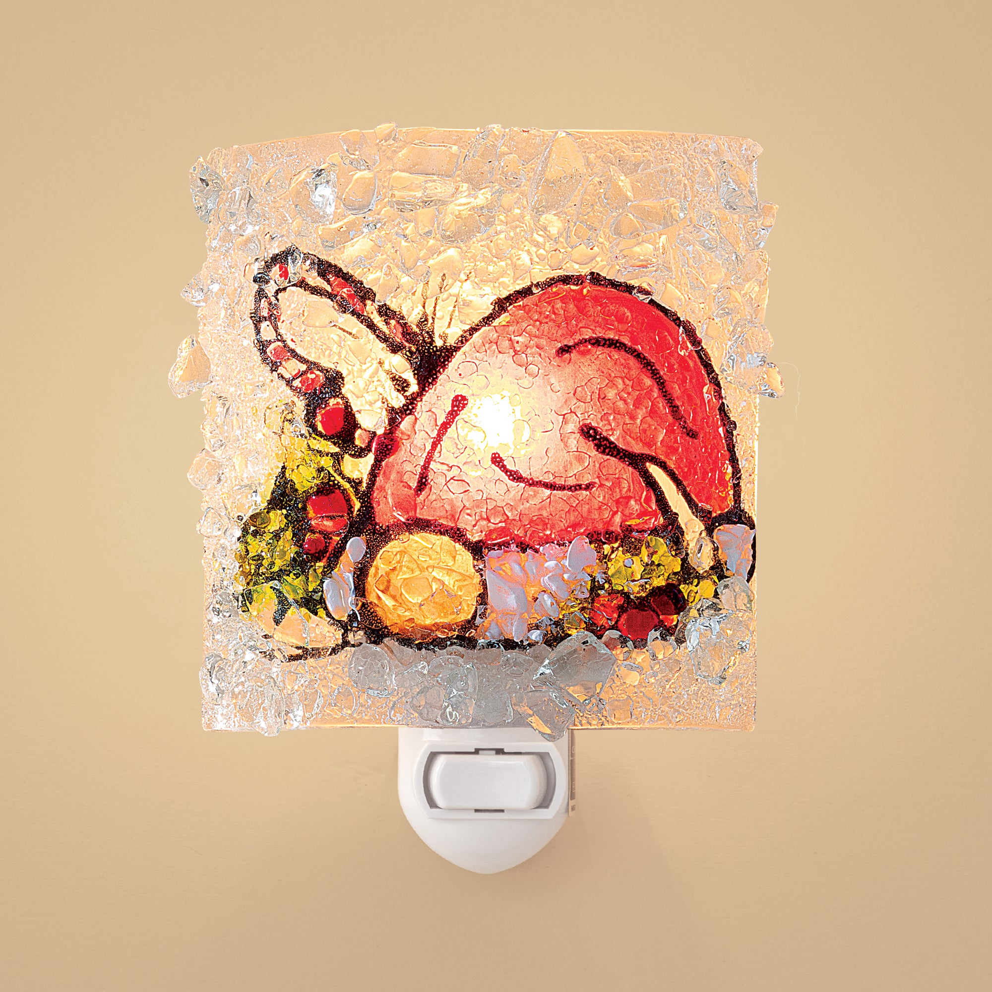 Recycled Glass Santa's Hat Nightlight