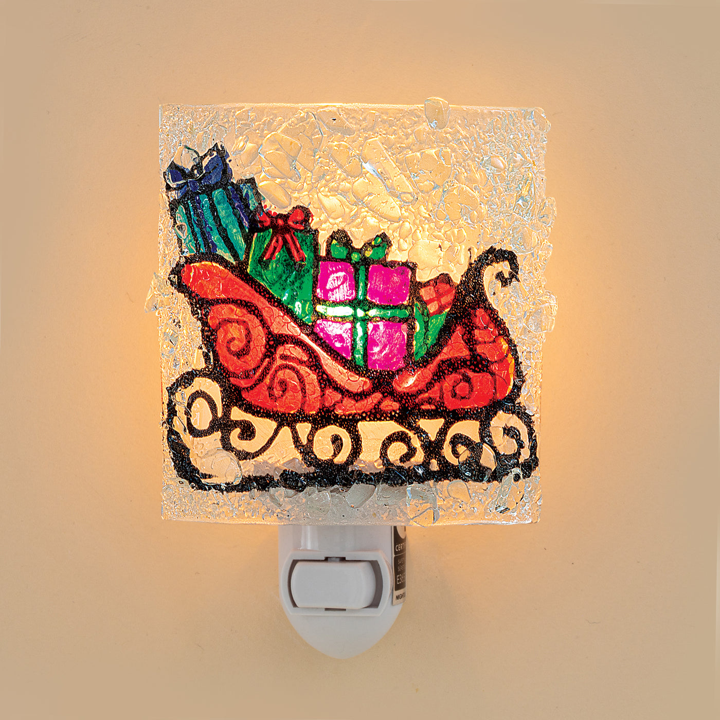 Recycled Glass Antique Sleigh Nightlight