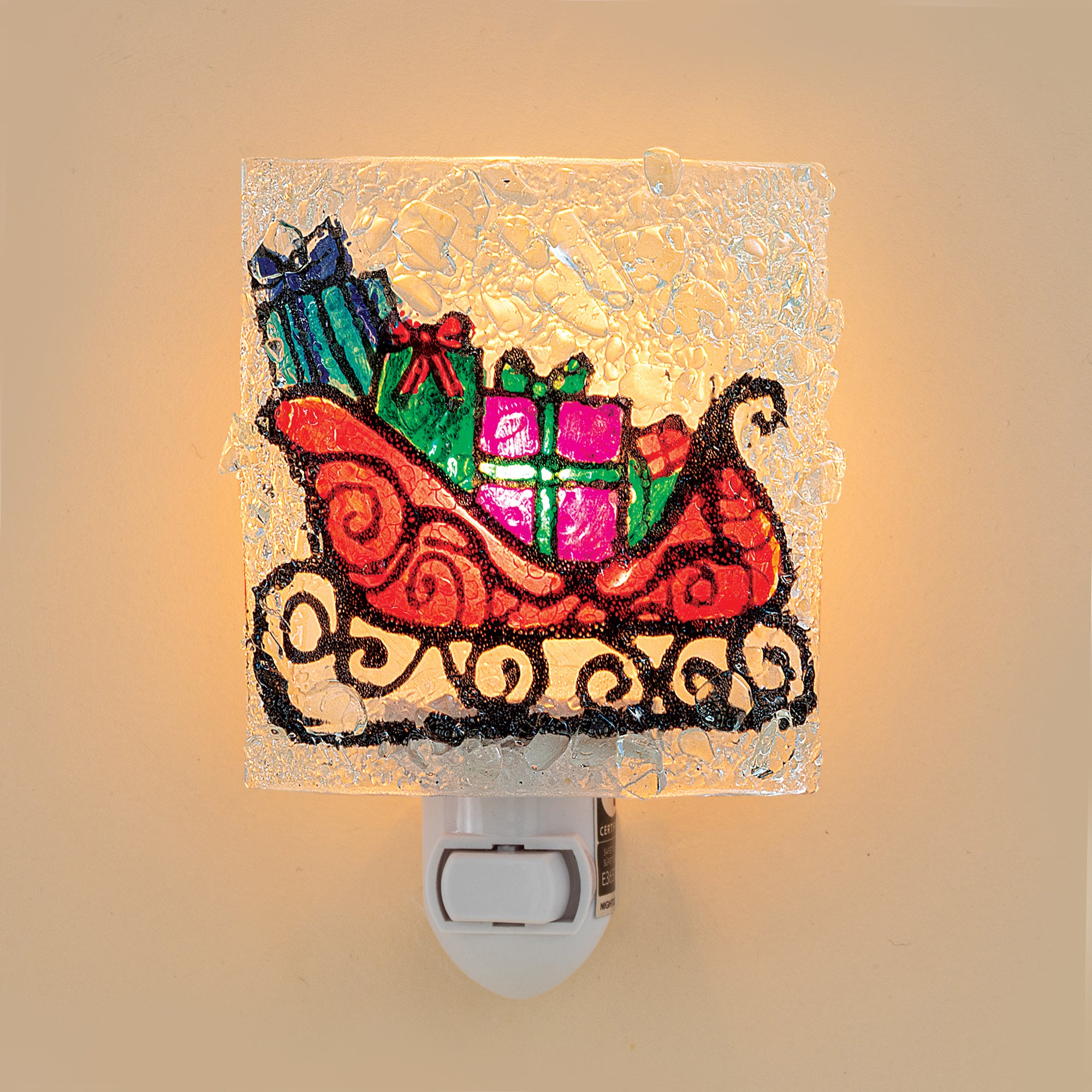 Recycled Glass Antique Sleigh Nightlight