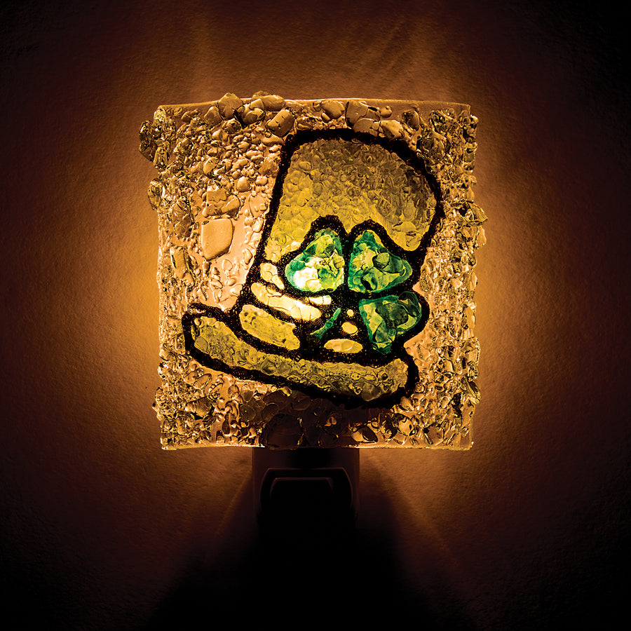 Leprechaun's Hat Recycled Glass Nightlight