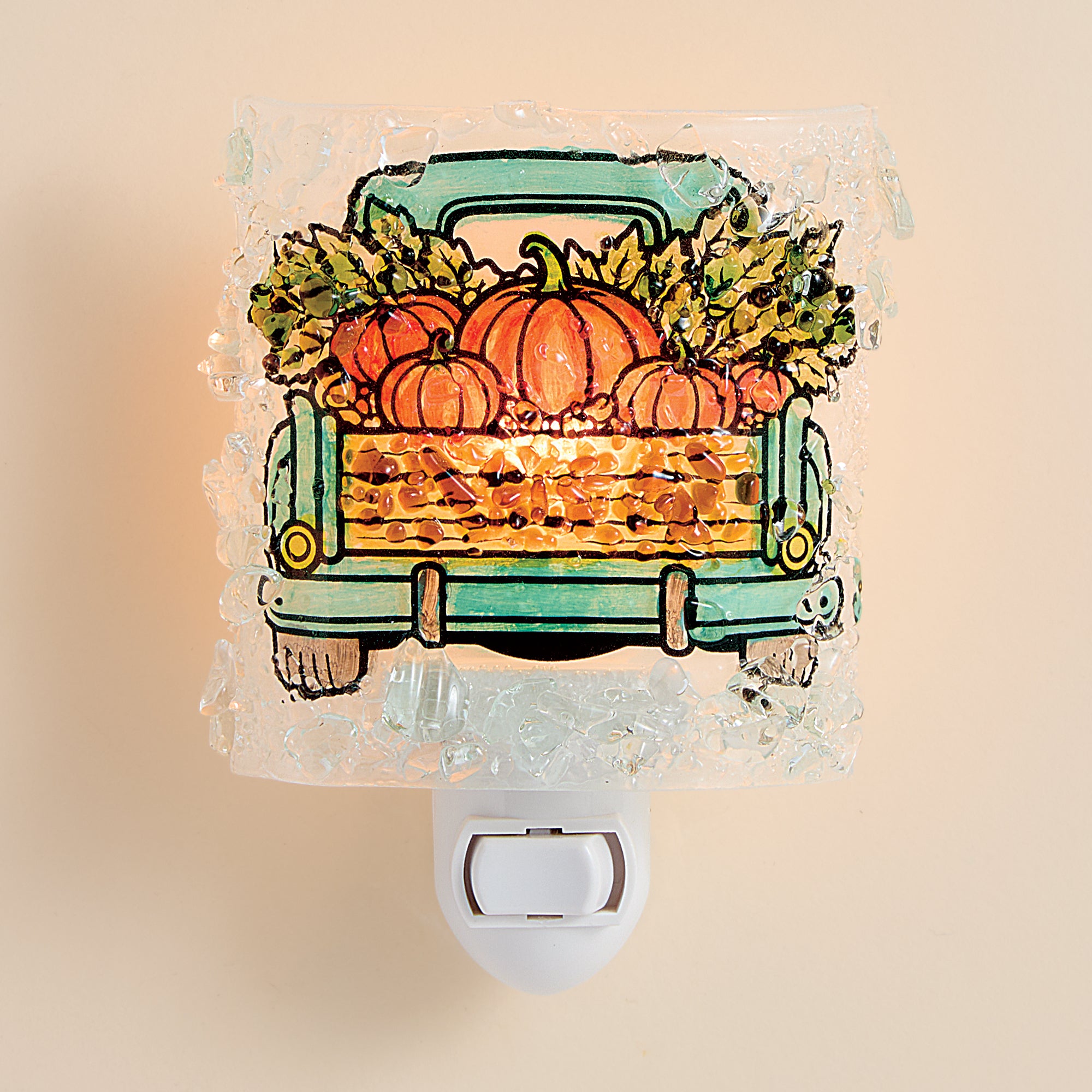 Recycled Glass Teal Truck Transport Nightlight