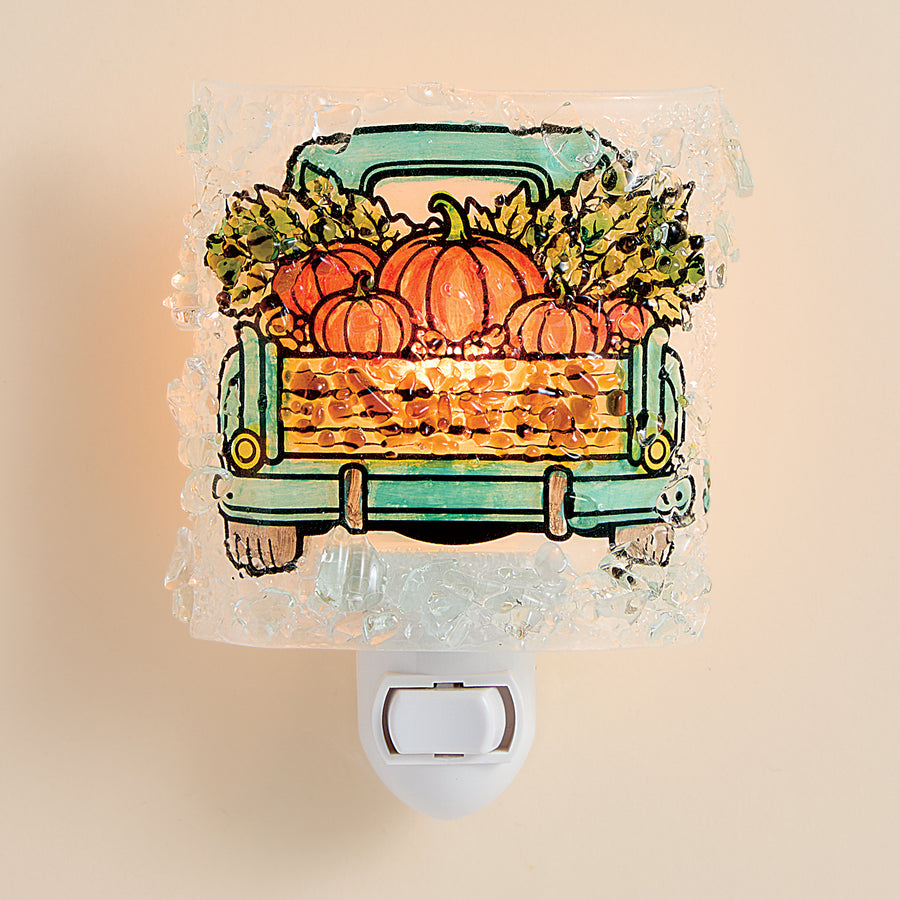 Recycled Glass Teal Truck Transport Nightlight