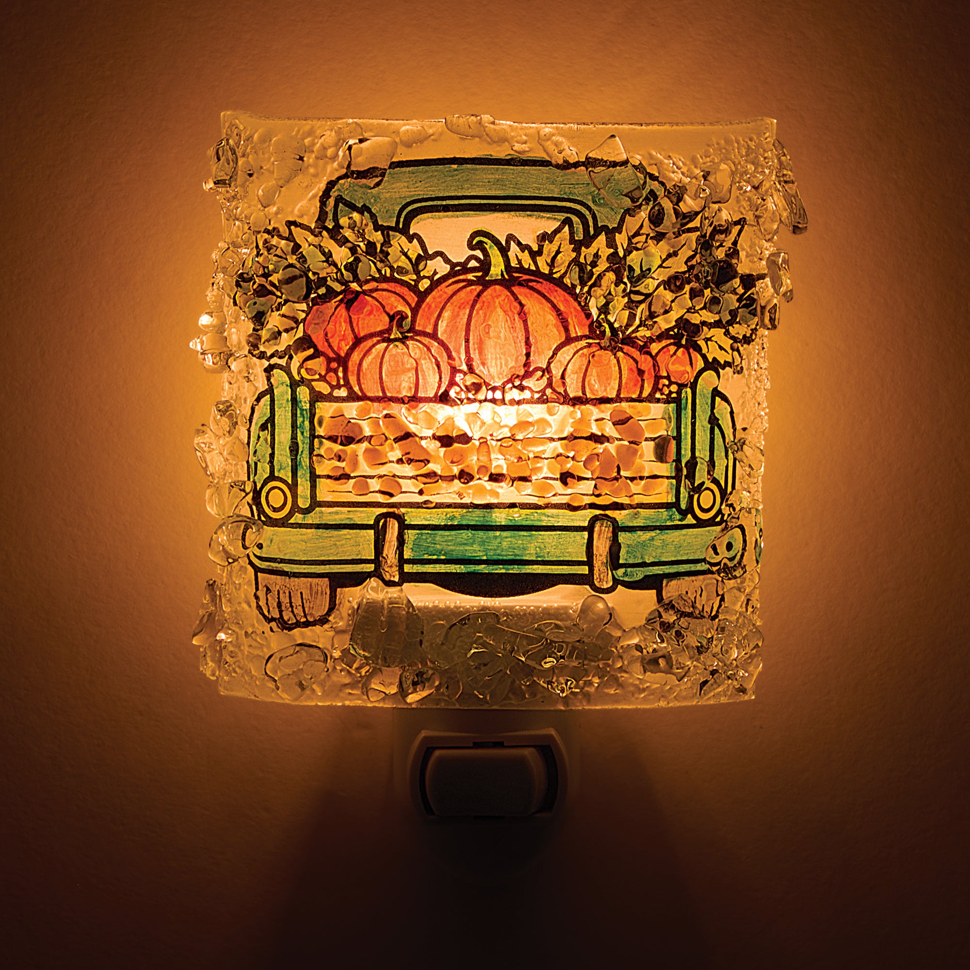 Recycled Glass Teal Truck Transport Nightlight