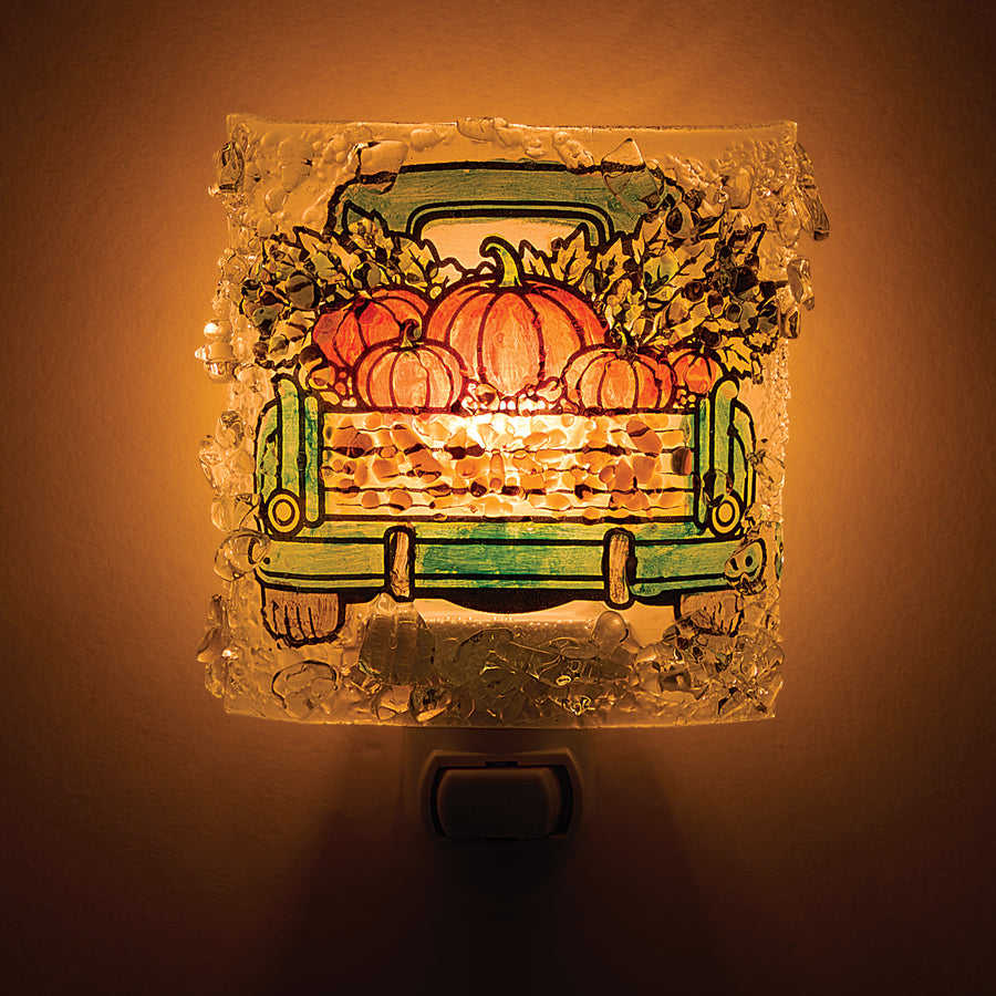 Recycled Glass Teal Truck Transport Nightlight