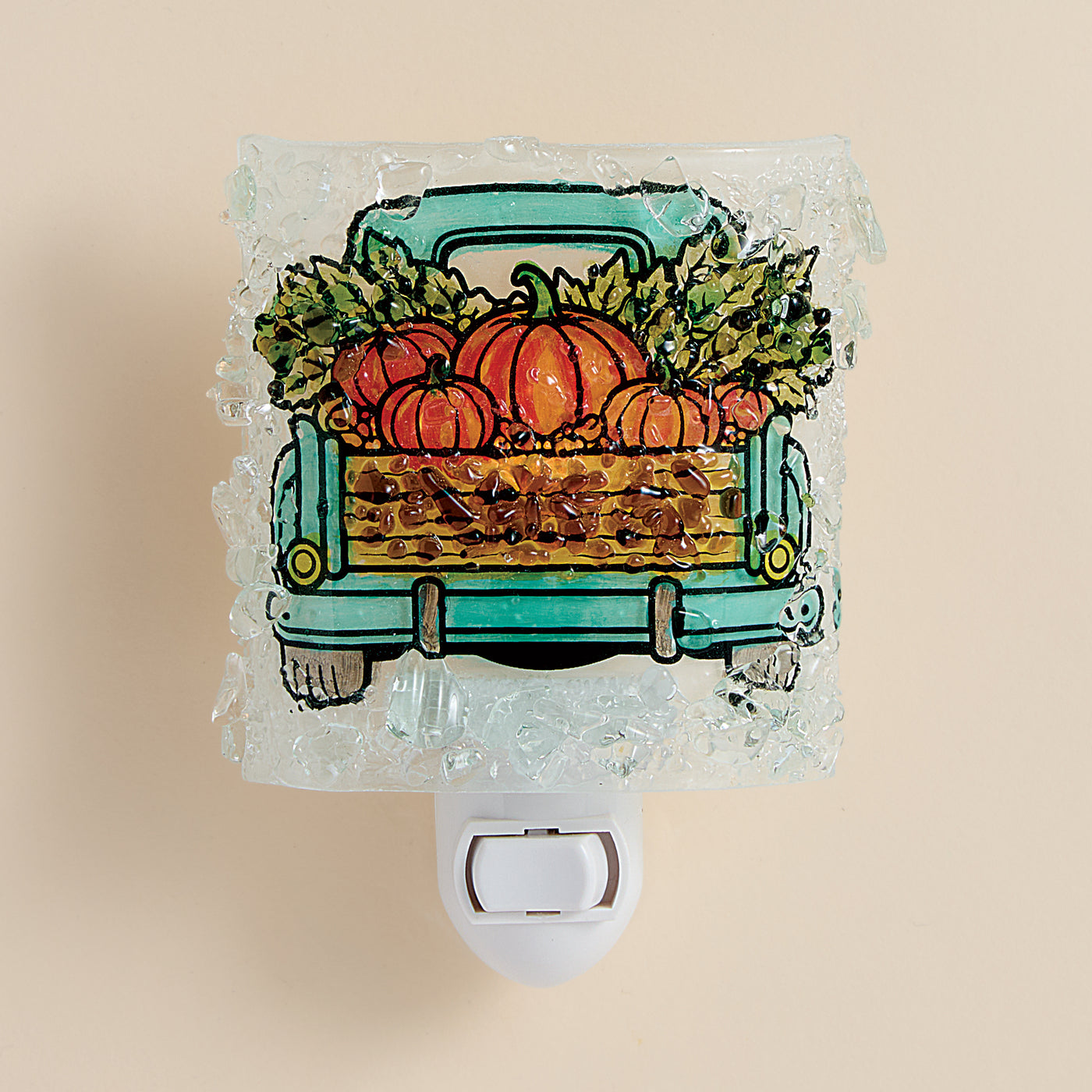 Recycled Glass Teal Truck Transport Nightlight