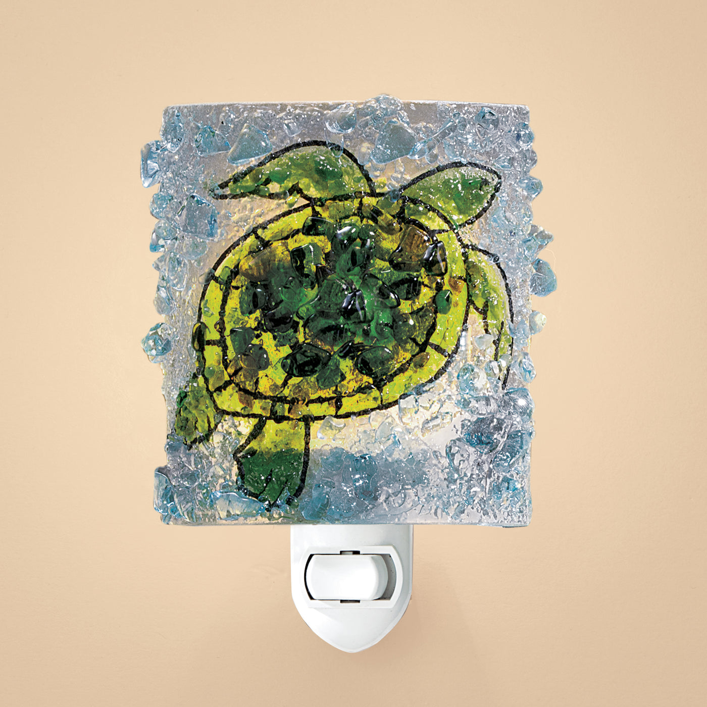 Recycled Glass Turtle Nightlight