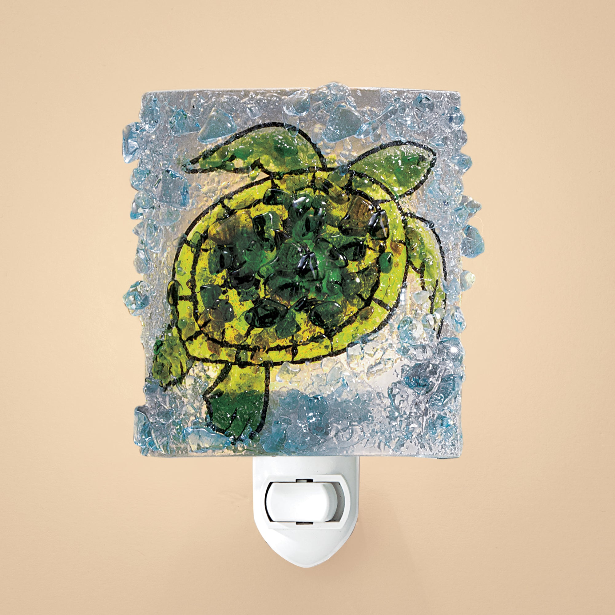 Recycled Glass Turtle Nightlight