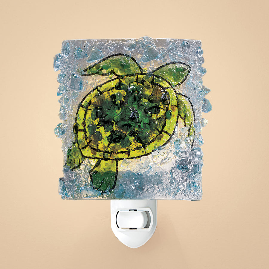 Recycled Glass Turtle Nightlight