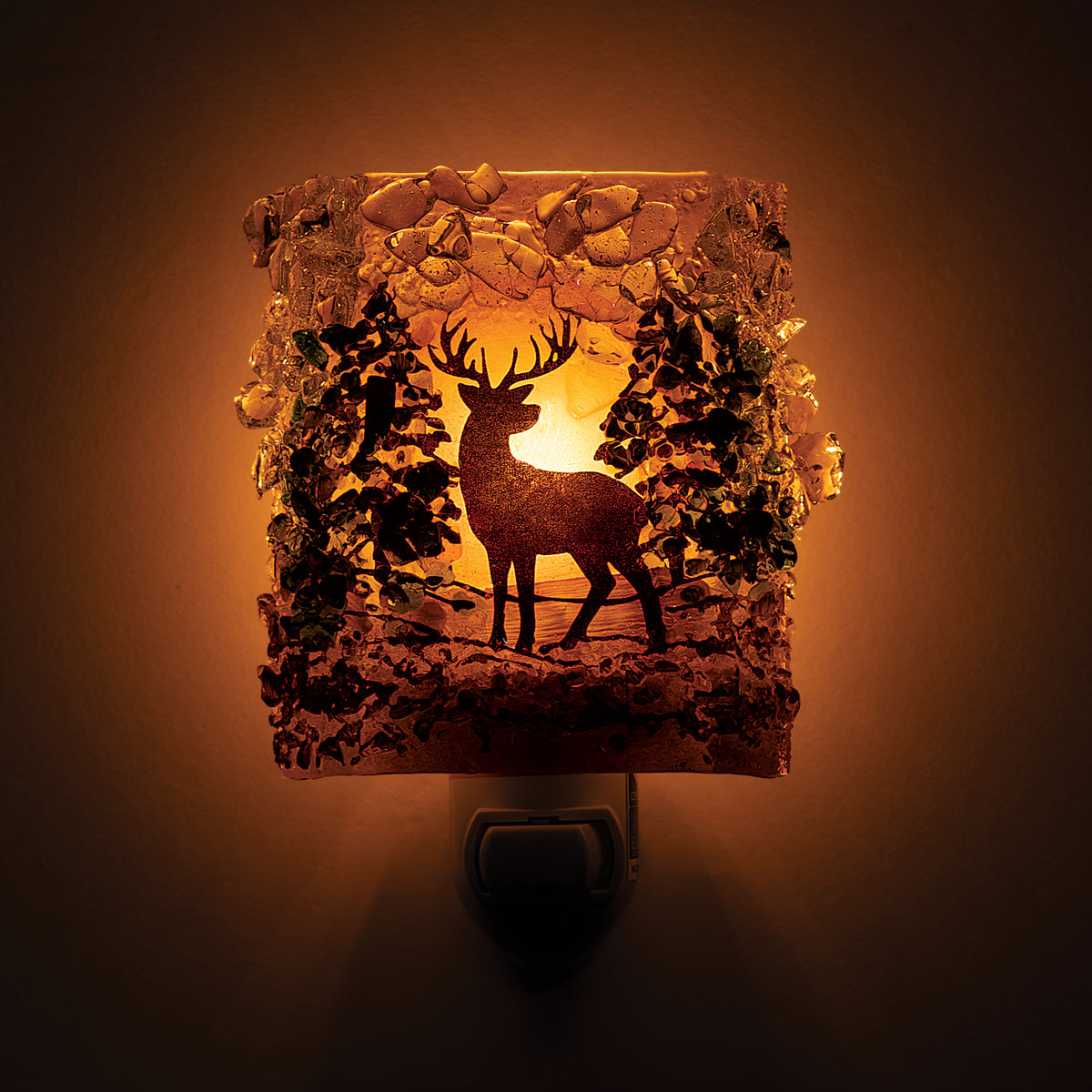 Recycled Glass Woodland Buck Nightlight (Preorder)