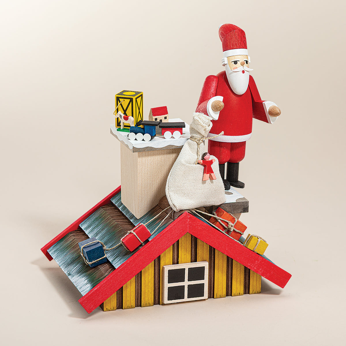 German Wooden Santa on the Roof Smoker (Preorder)