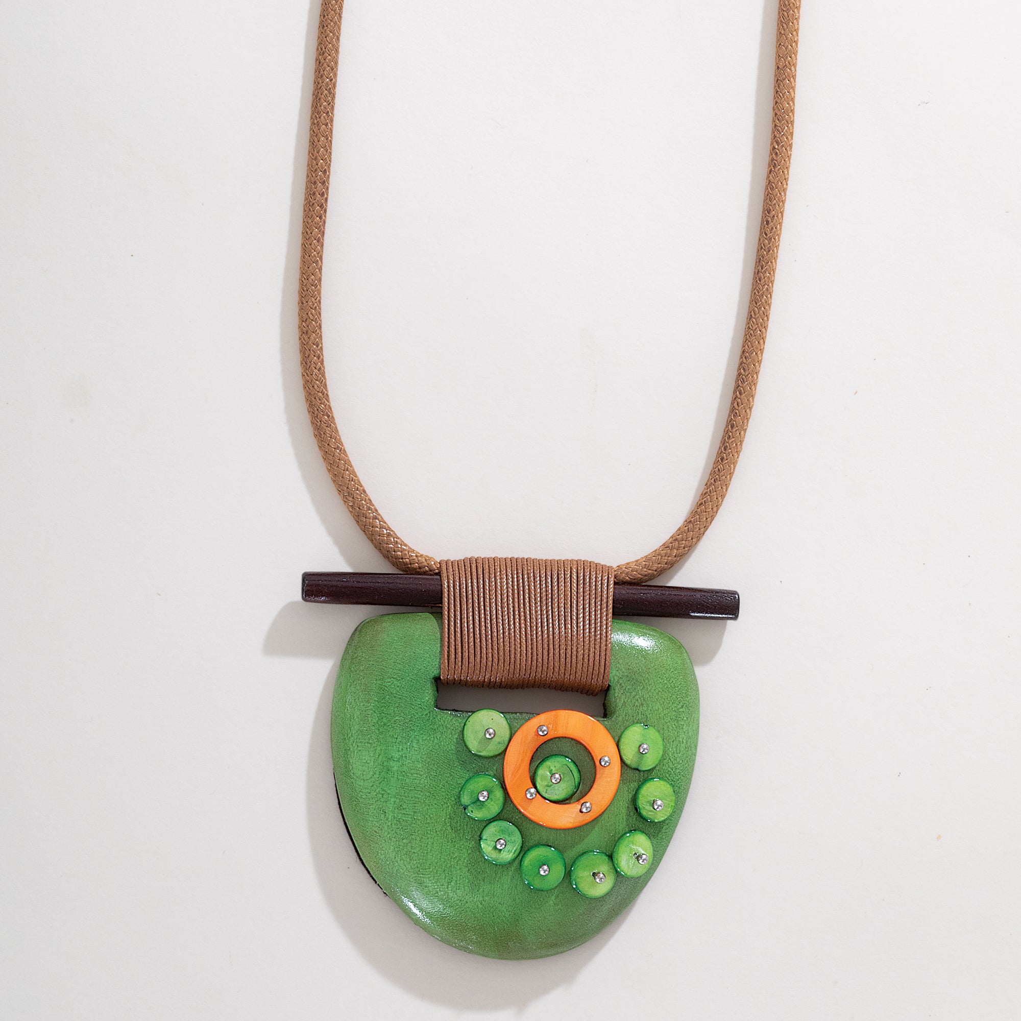 Marvelous Moss Abstract Organic Pendant Necklace (Preorder)