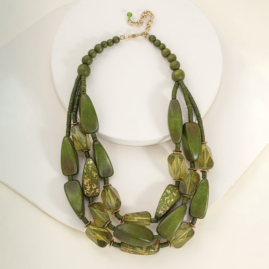 Multistrand Wild in Wood Necklace