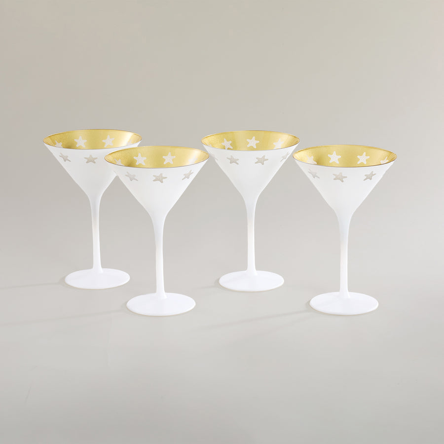 Dancing Starfish Martini Glasses Set Of 4