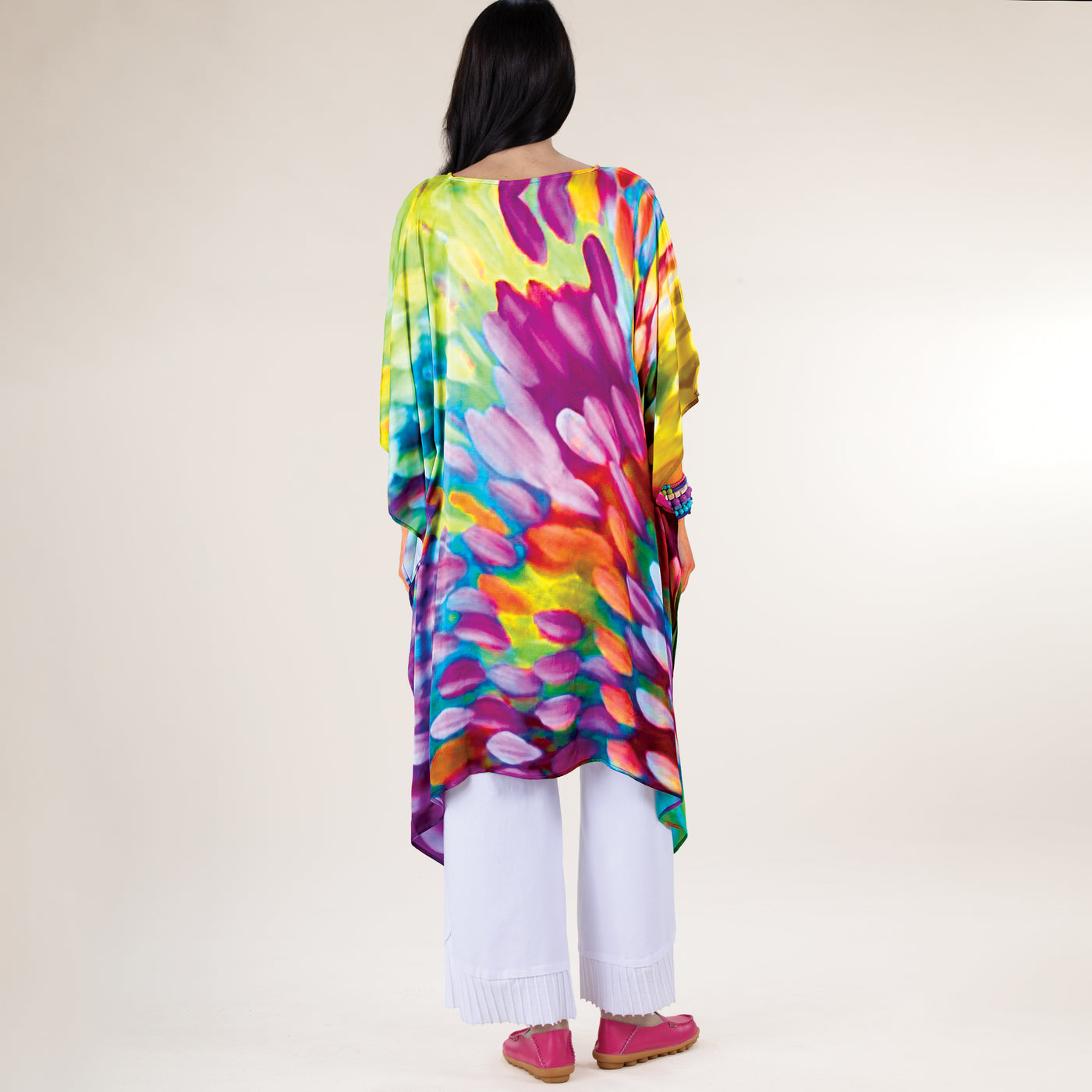 Watercolor Peacock Kaftan (Preorder)