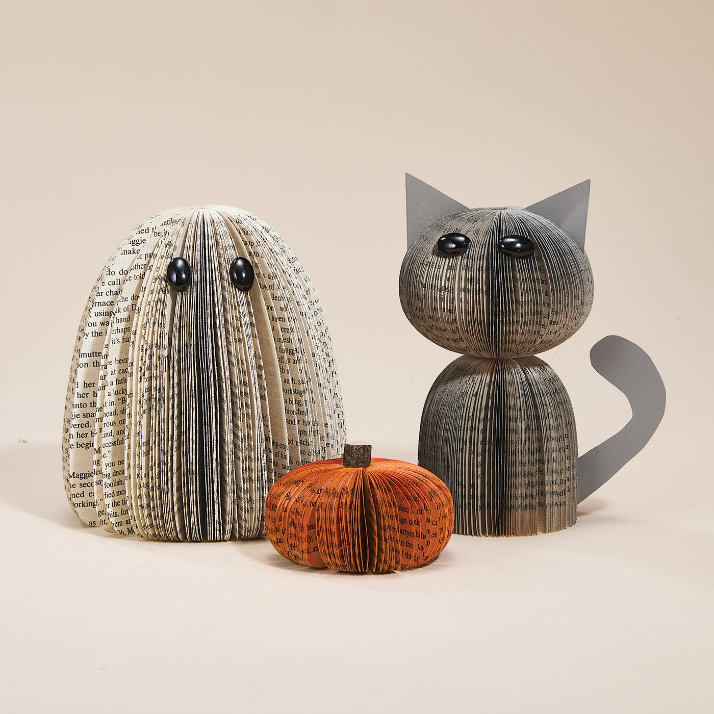 Upcycled Chubby Pumpkin Book Decor (Preorder)