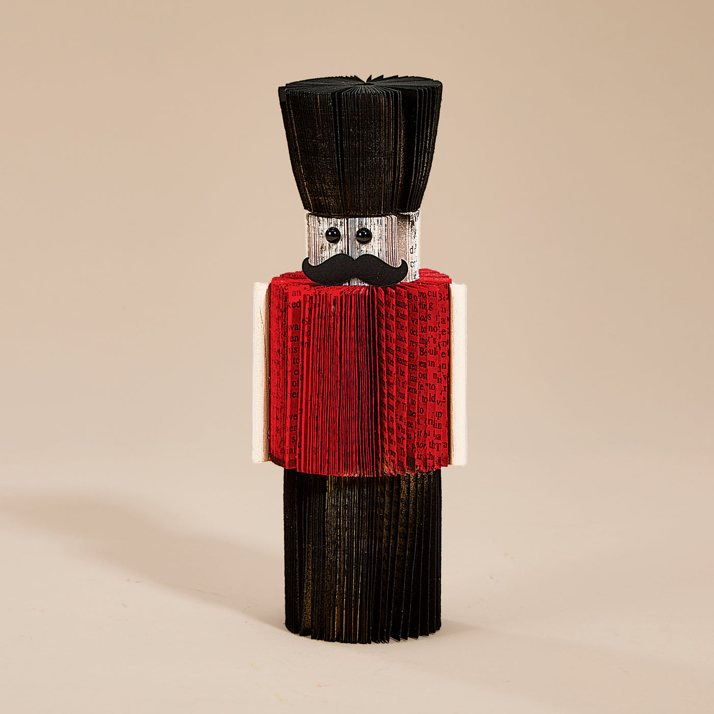 Upcycled Large Nutcracker Book Decor (Preorder)