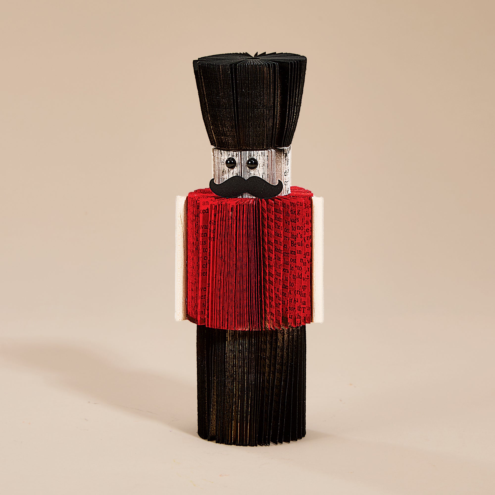 Upcycled Large Nutcracker Book Decor (Preorder)