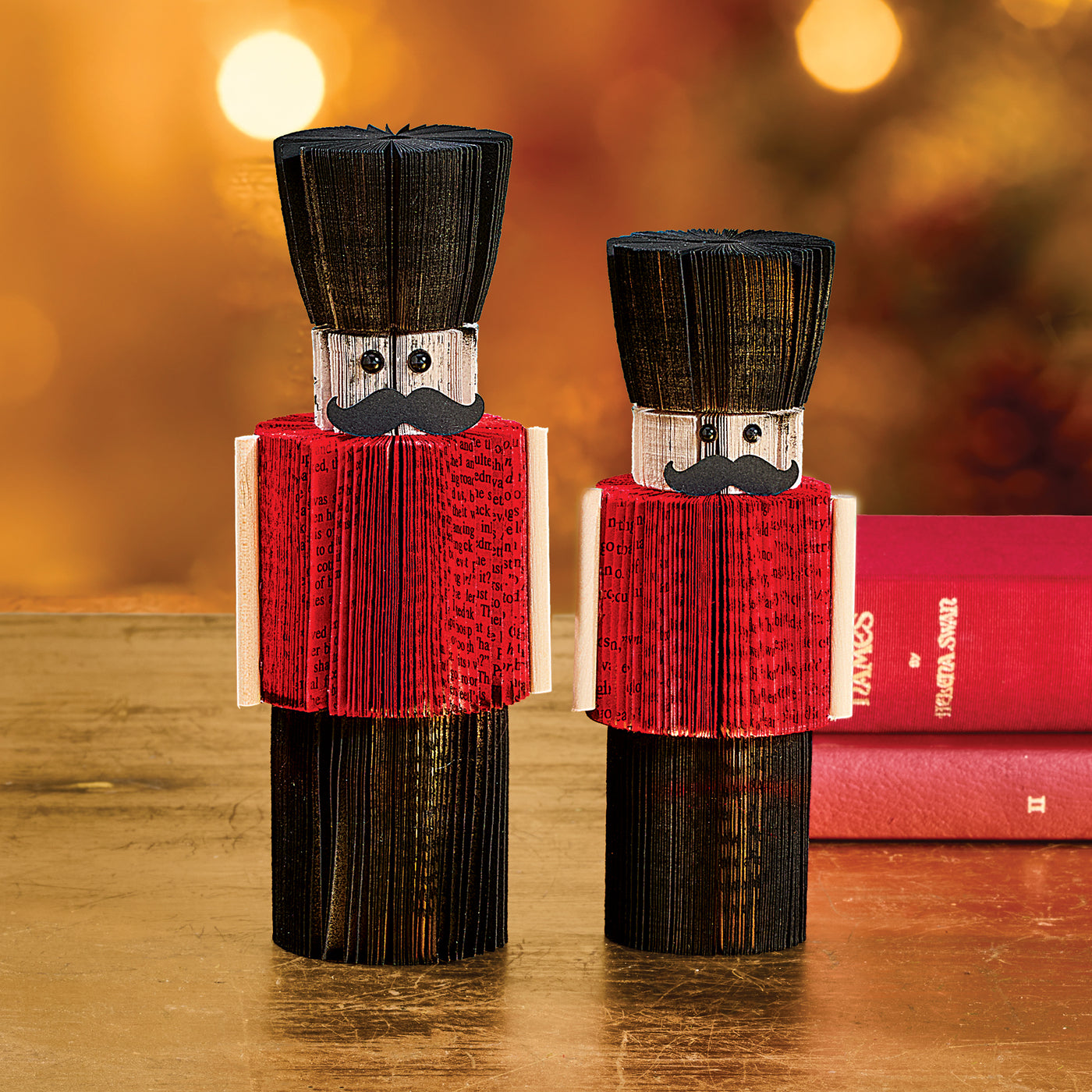 Upcycled Large Nutcracker Book Decor (Preorder)