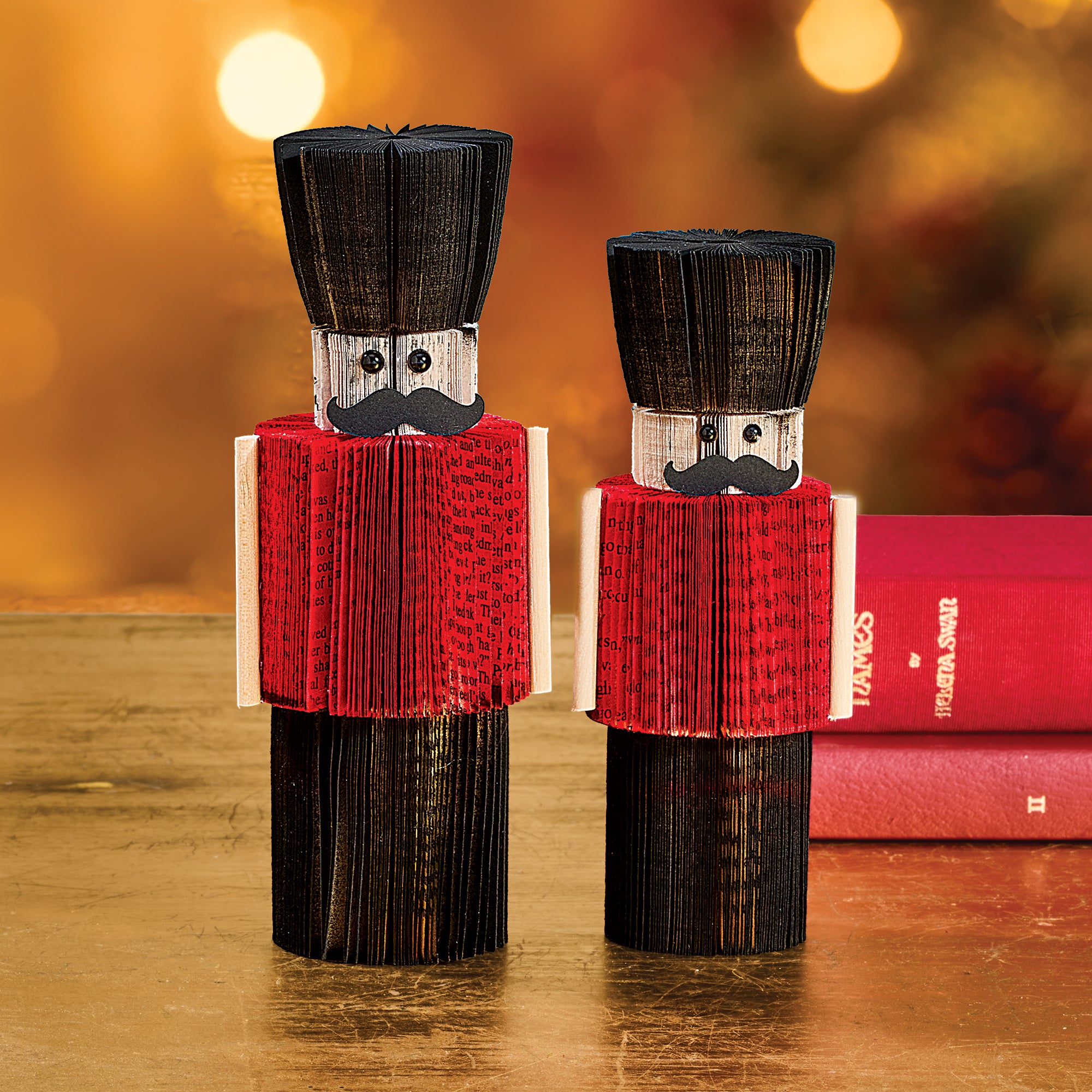 Upcycled Large Nutcracker Book Decor (Preorder)