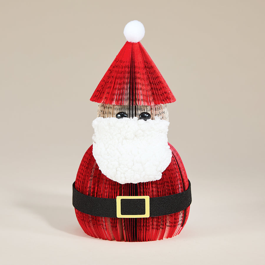 Upcycled Santa Claus Book Decor (Preorder)